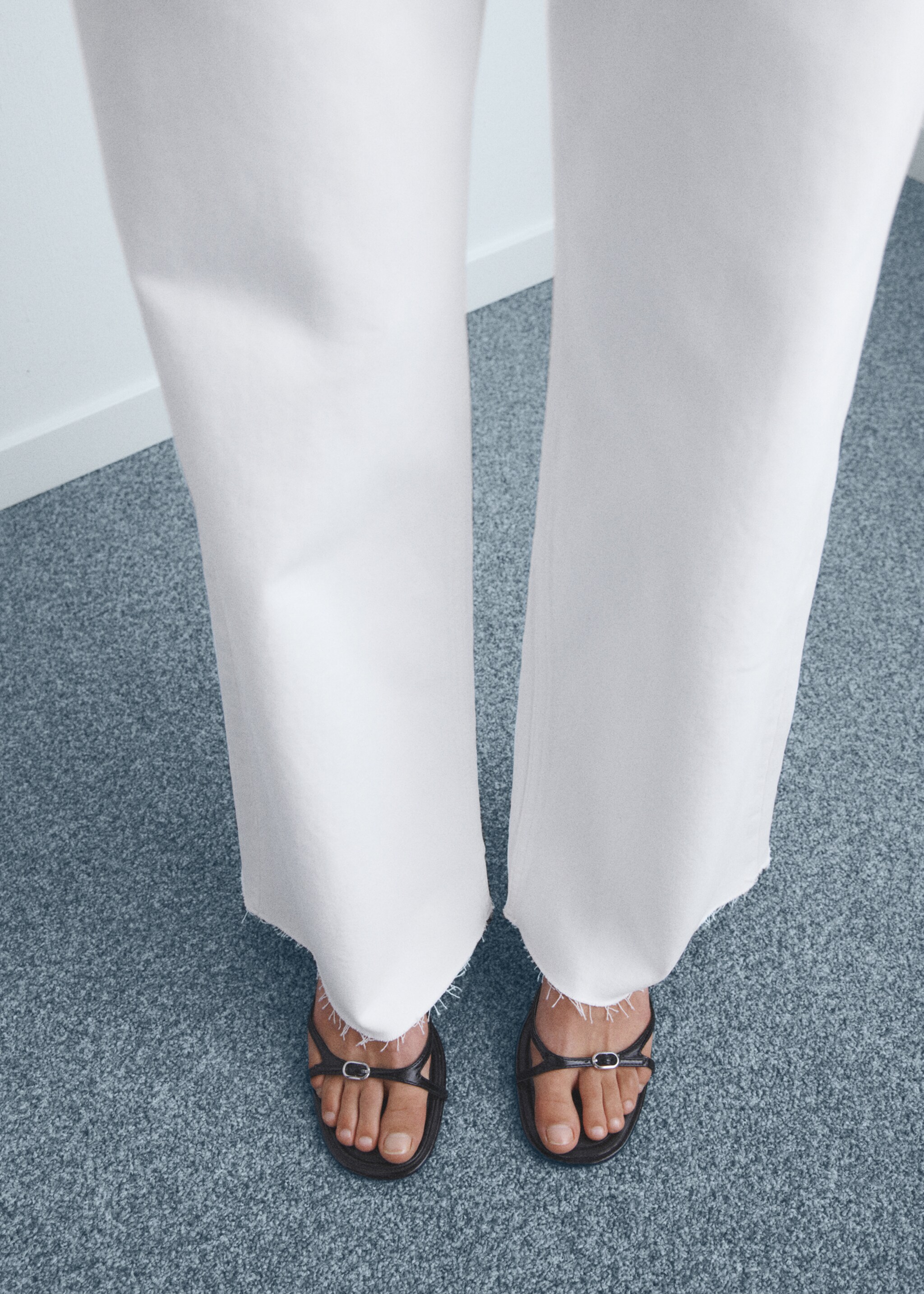 Catherin culotte high-rise jeans - Details of the article 6, White. Ref: 17021186-00.
