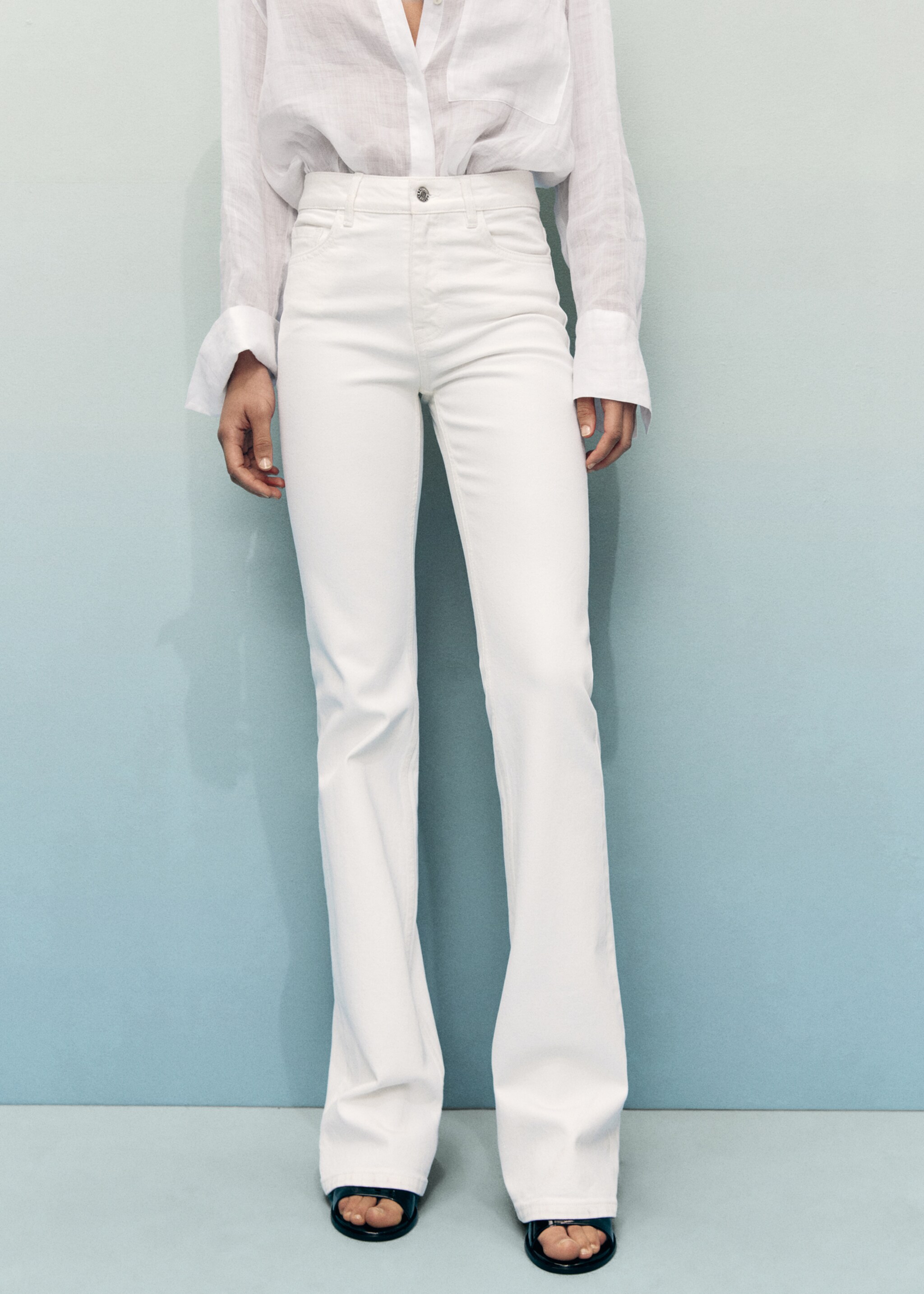 Fiona flared mid-rise jeans - Medium plane