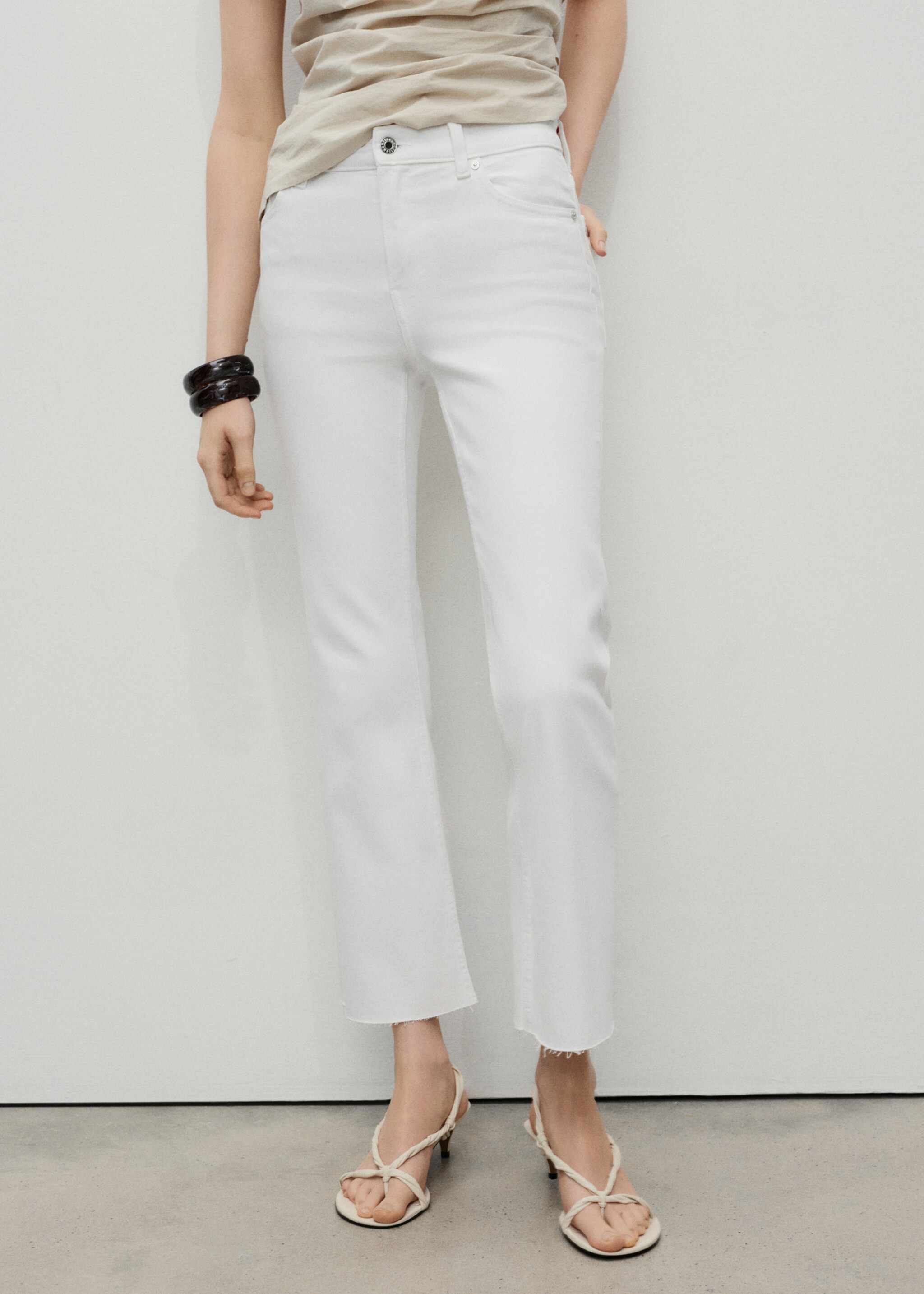 Sienna flared cropped jeans - Medium plane