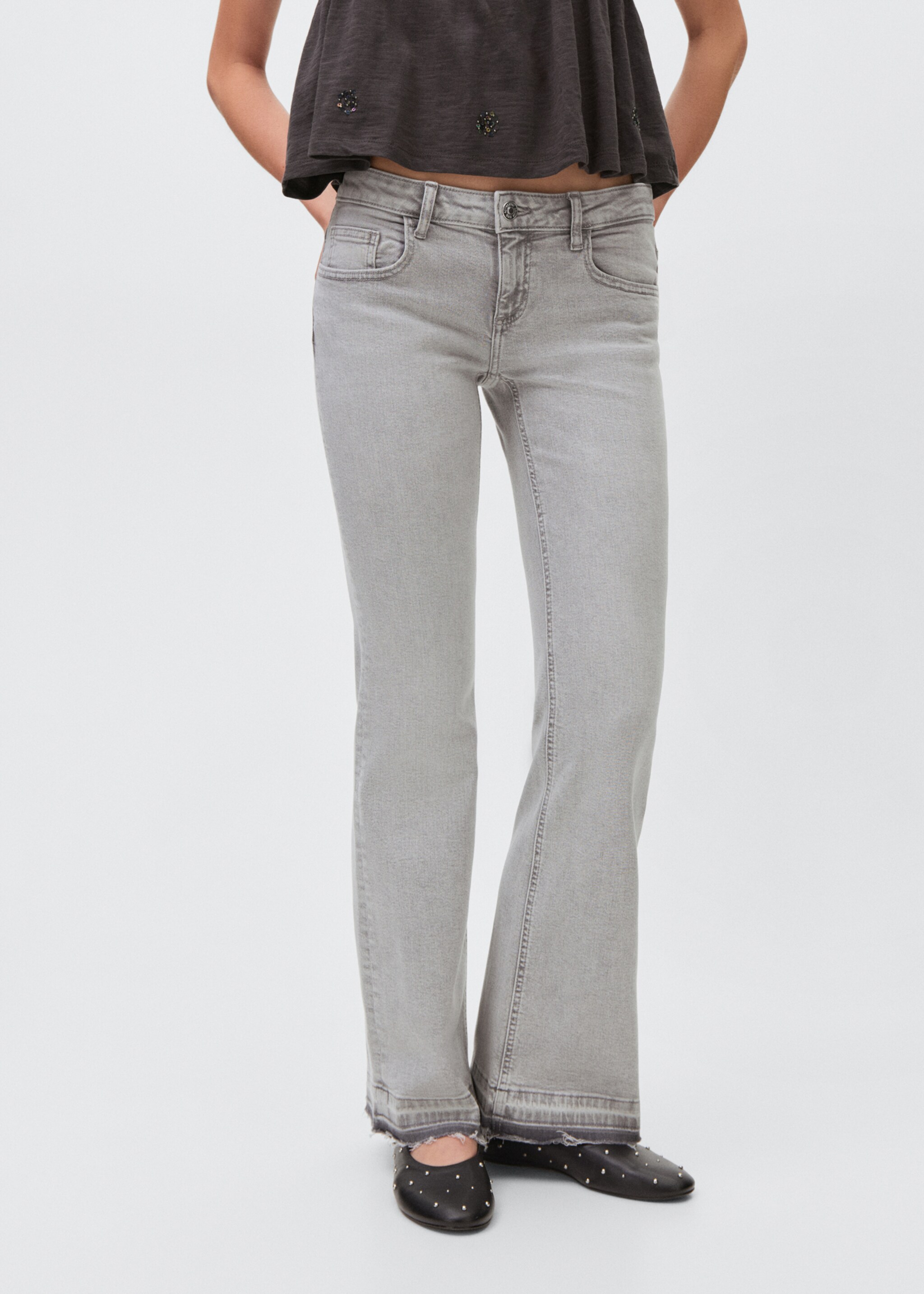 Low-waist flared jeans - Medium plane