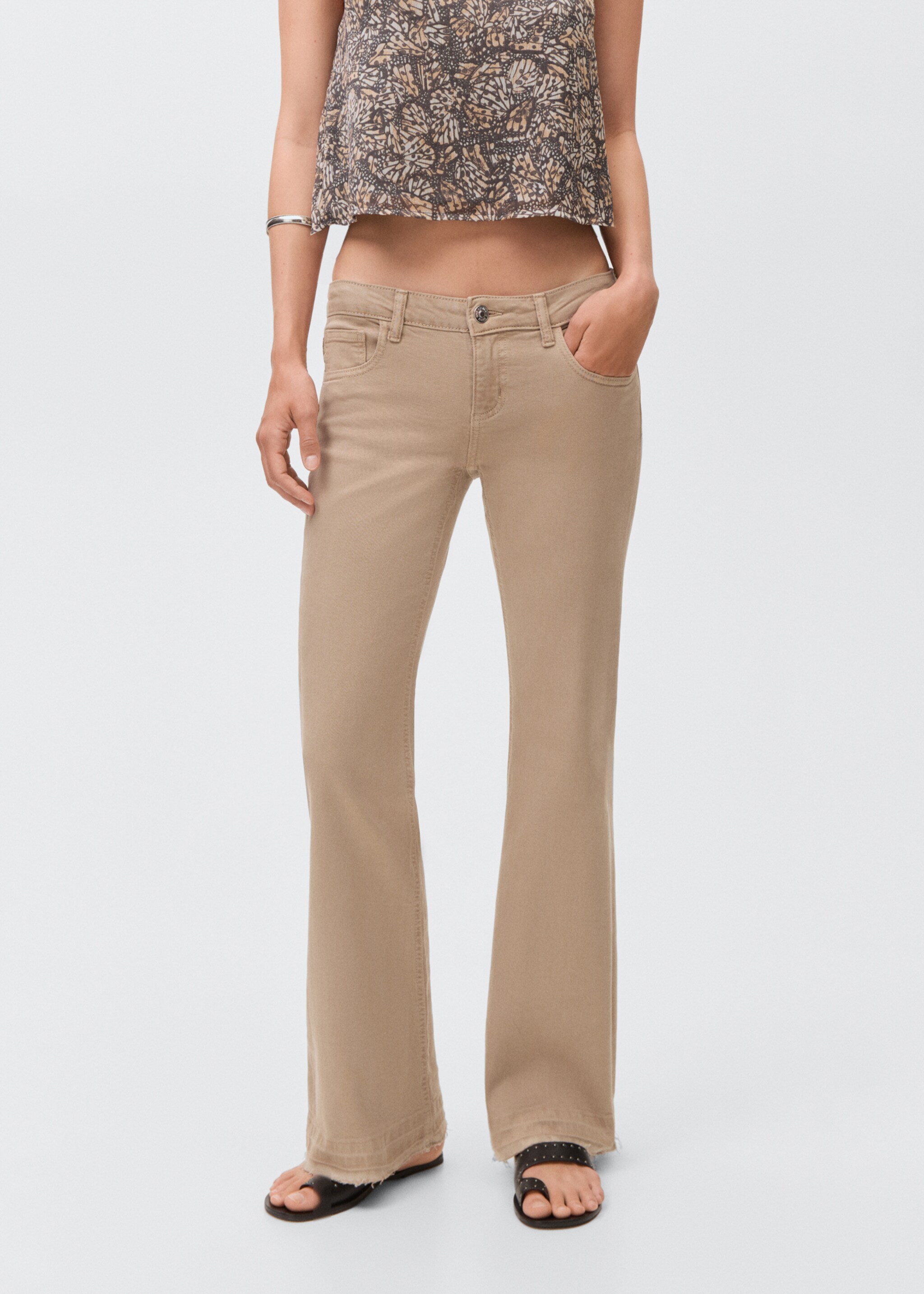 Low-waist flared jeans - Medium plane