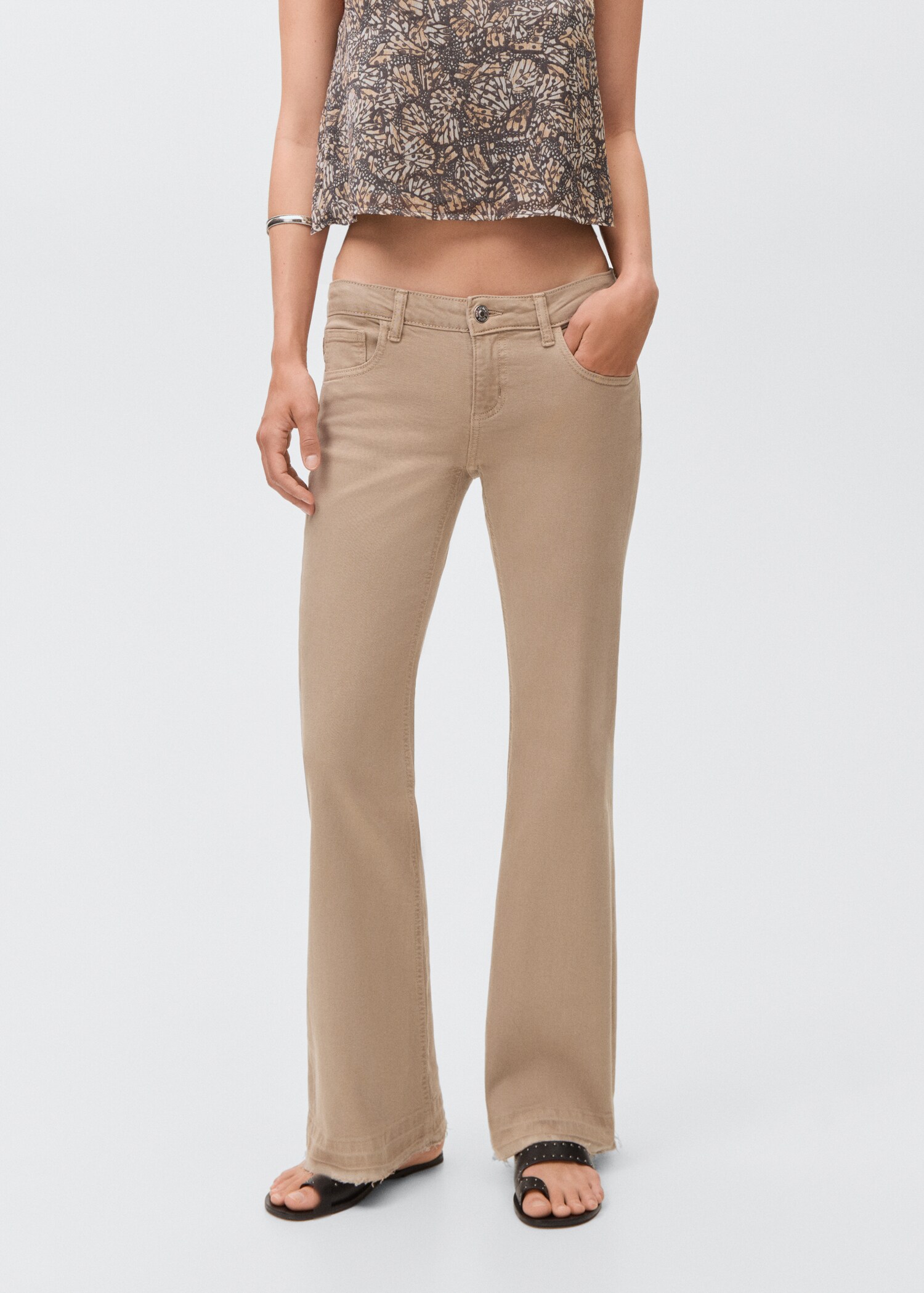 Low-waist flared jeans - Medium plane