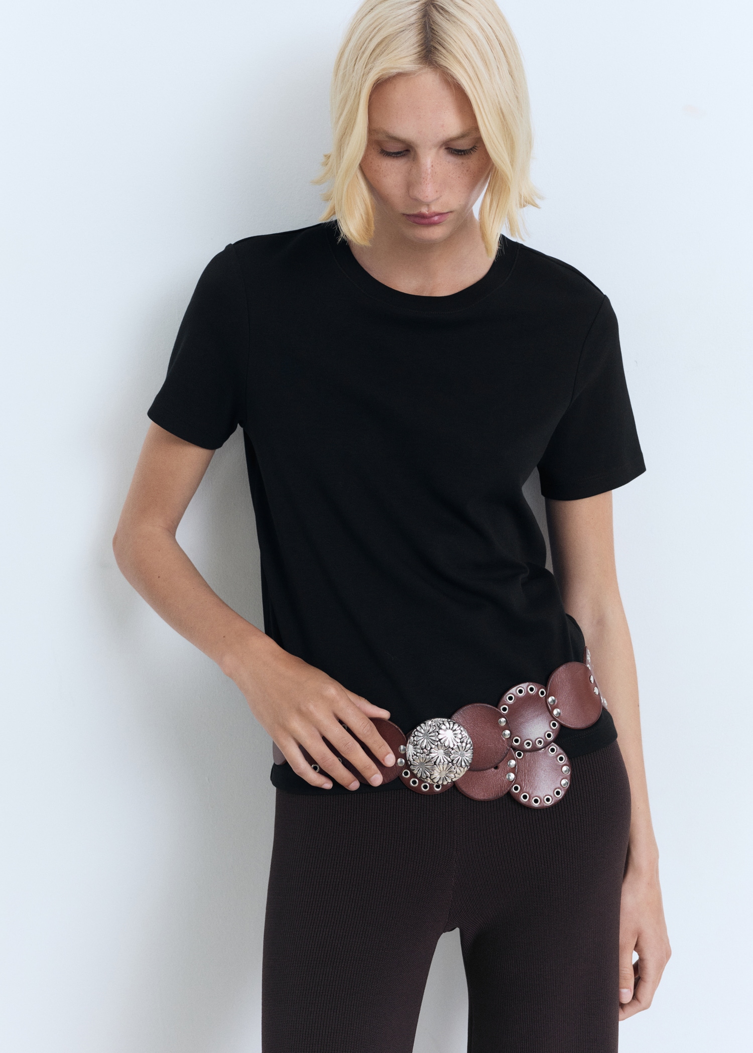 Cotton short-sleeved t-shirt - Medium plane