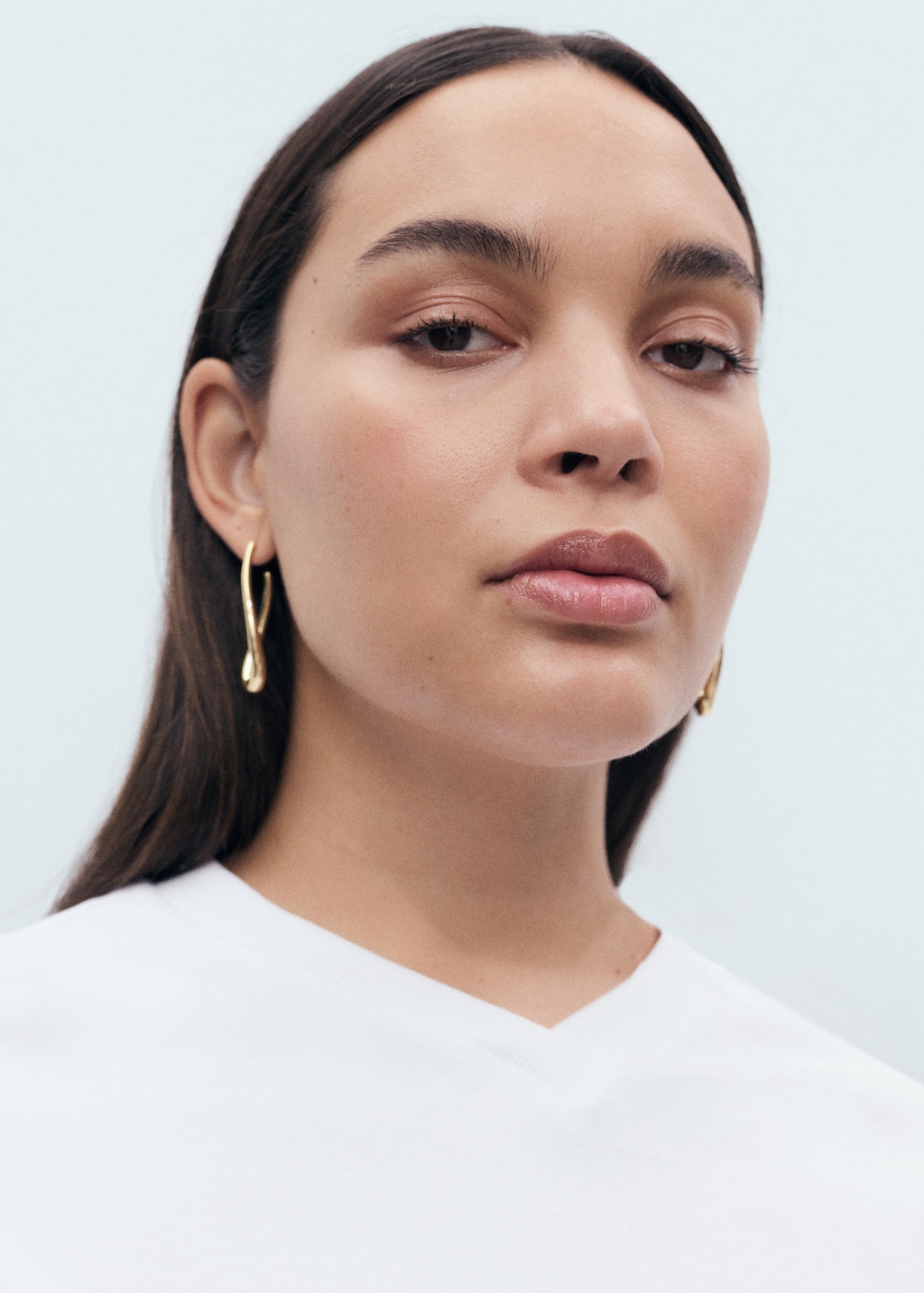 V-neck cotton T-shirt