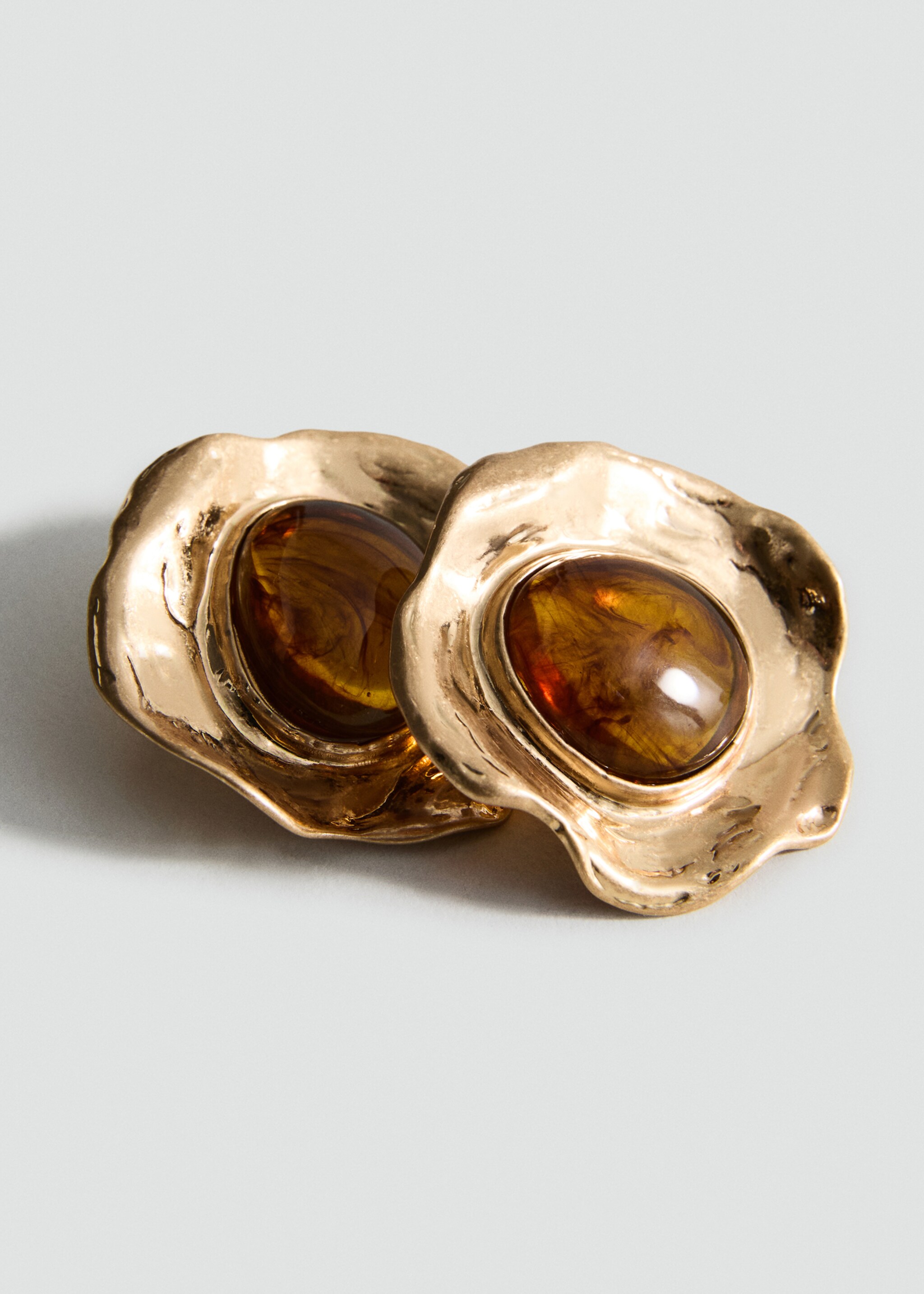 Combined textured resin earrings - Medium plane