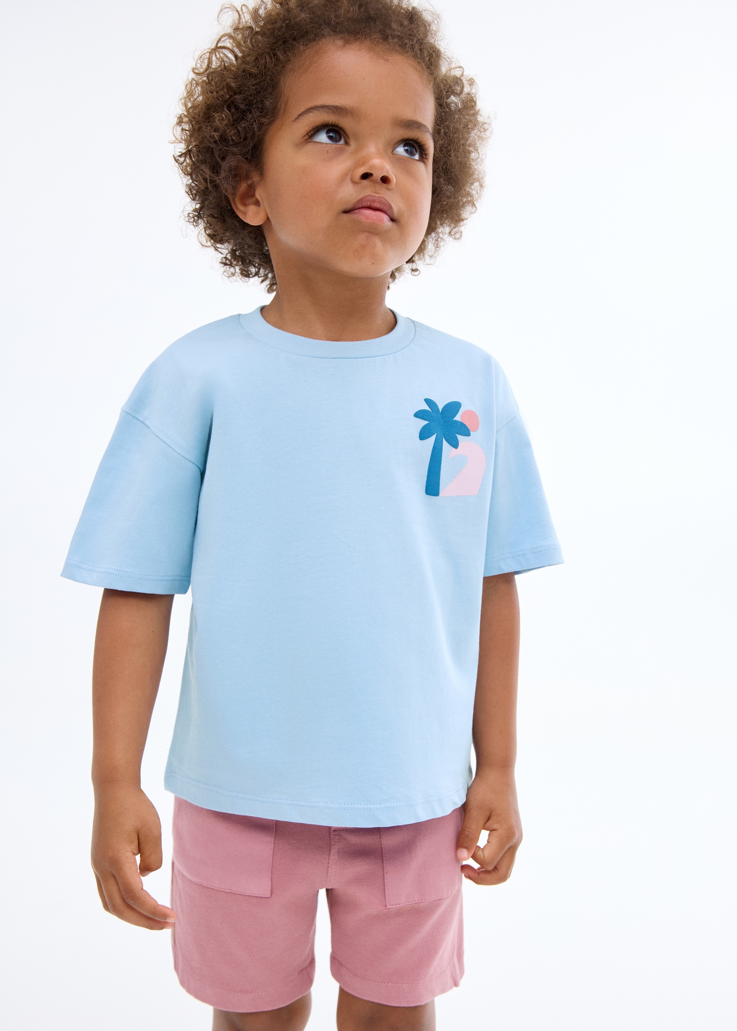 T-shirt imprimé palmiers - Plan moyen