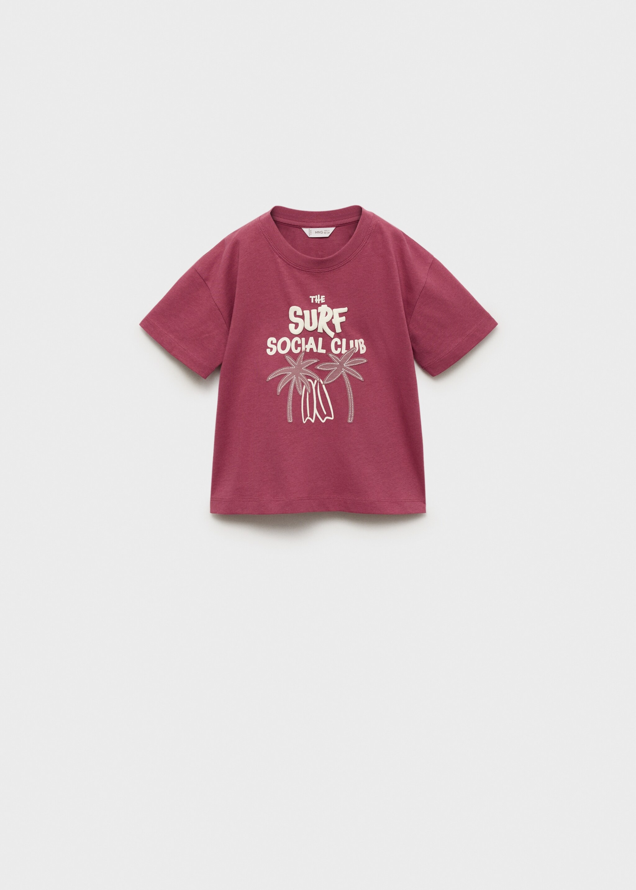 Embroidered detail print t-shirt - Article without model