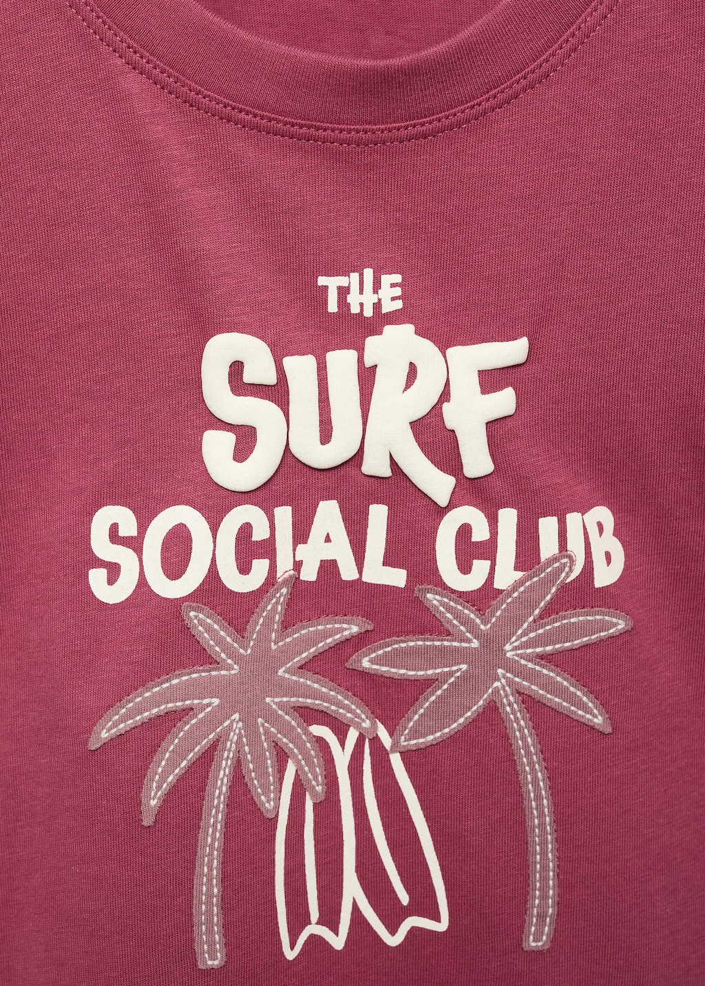 Embroidered detail print t-shirt