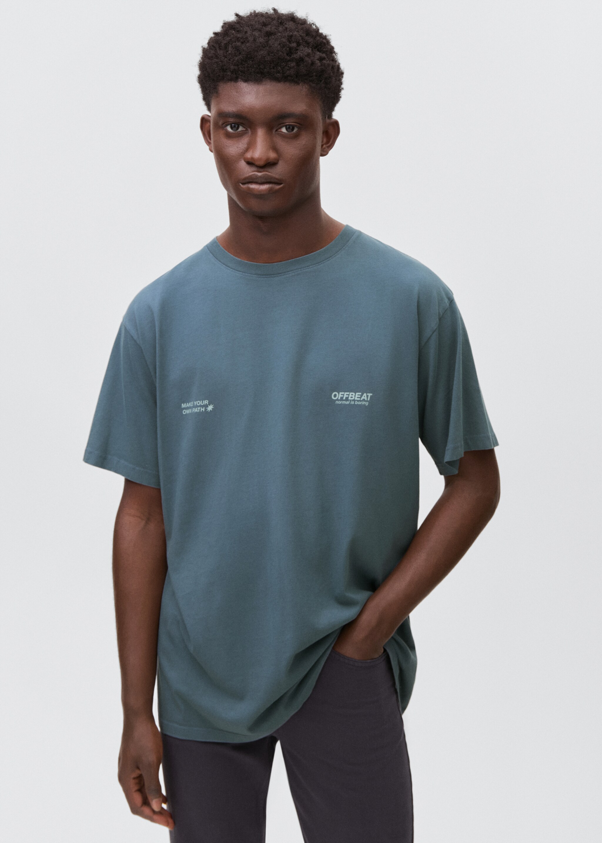 T-shirt coton imprimé - Plan moyen