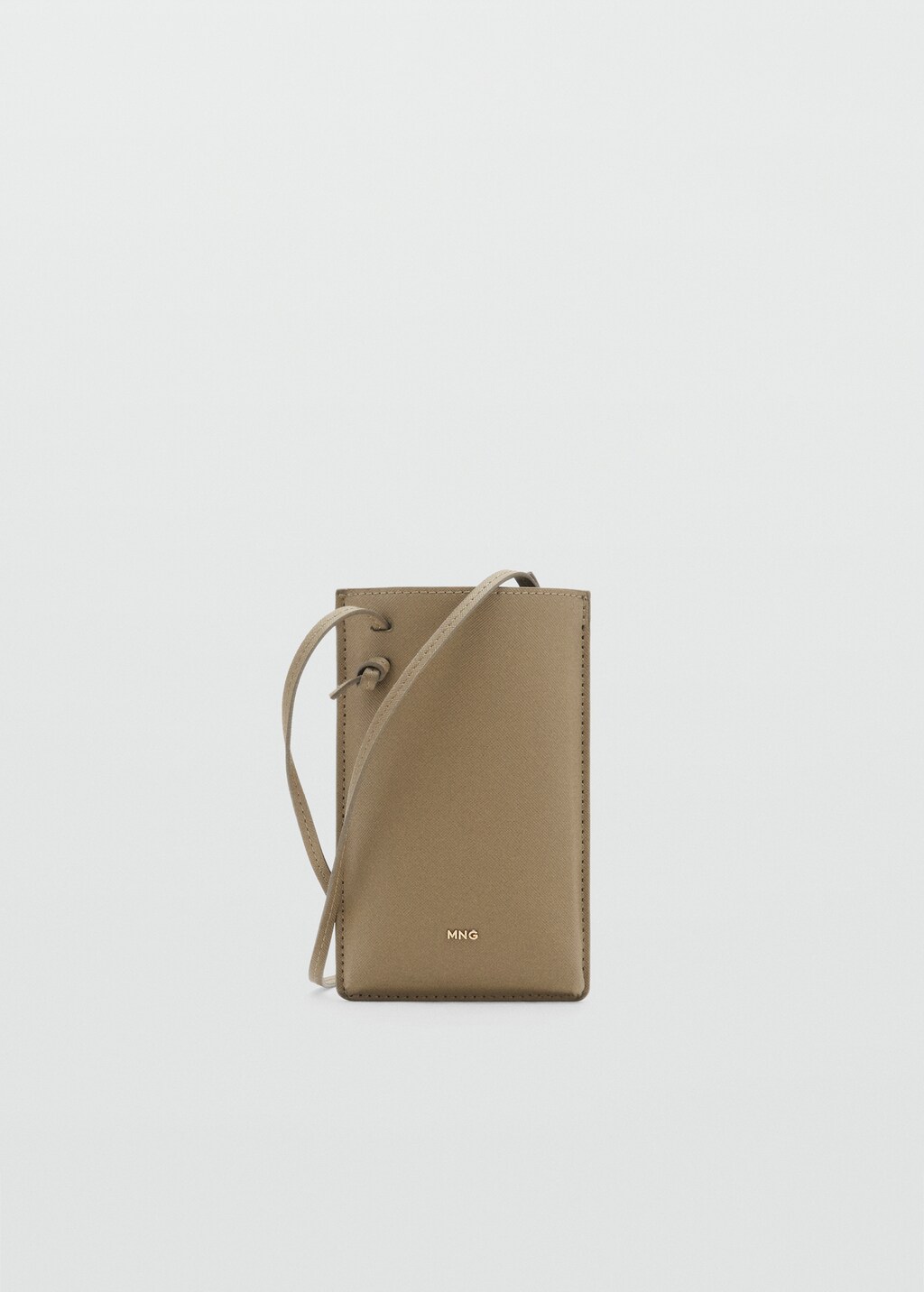 Saffiano-effect crossbody cell phone case