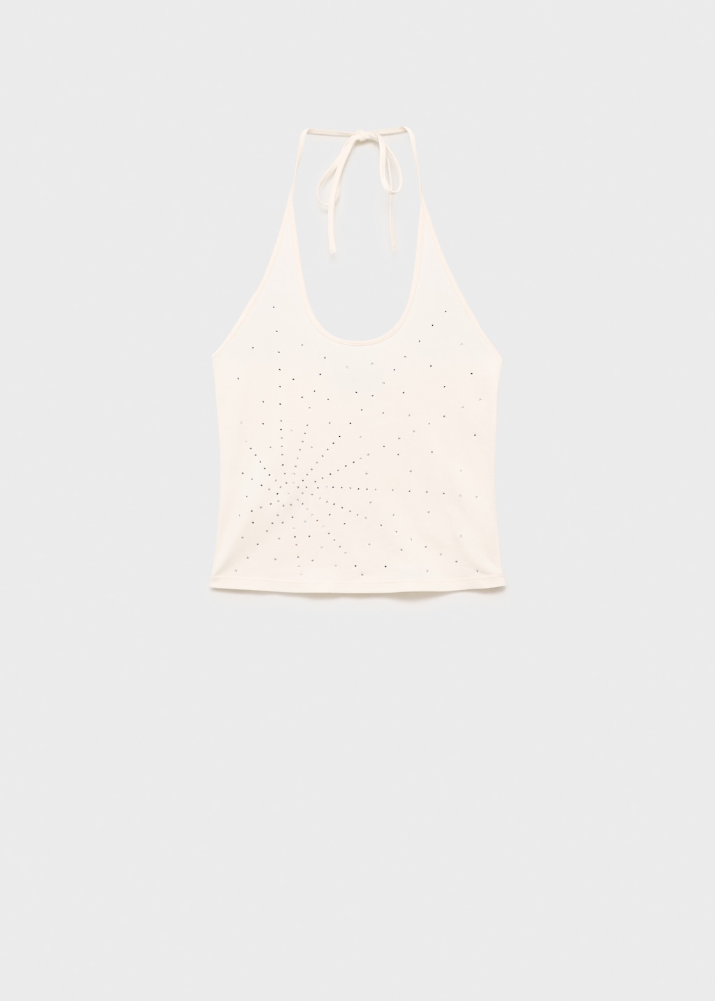 Mango Halter neck top with metallic appliqués thumbnail