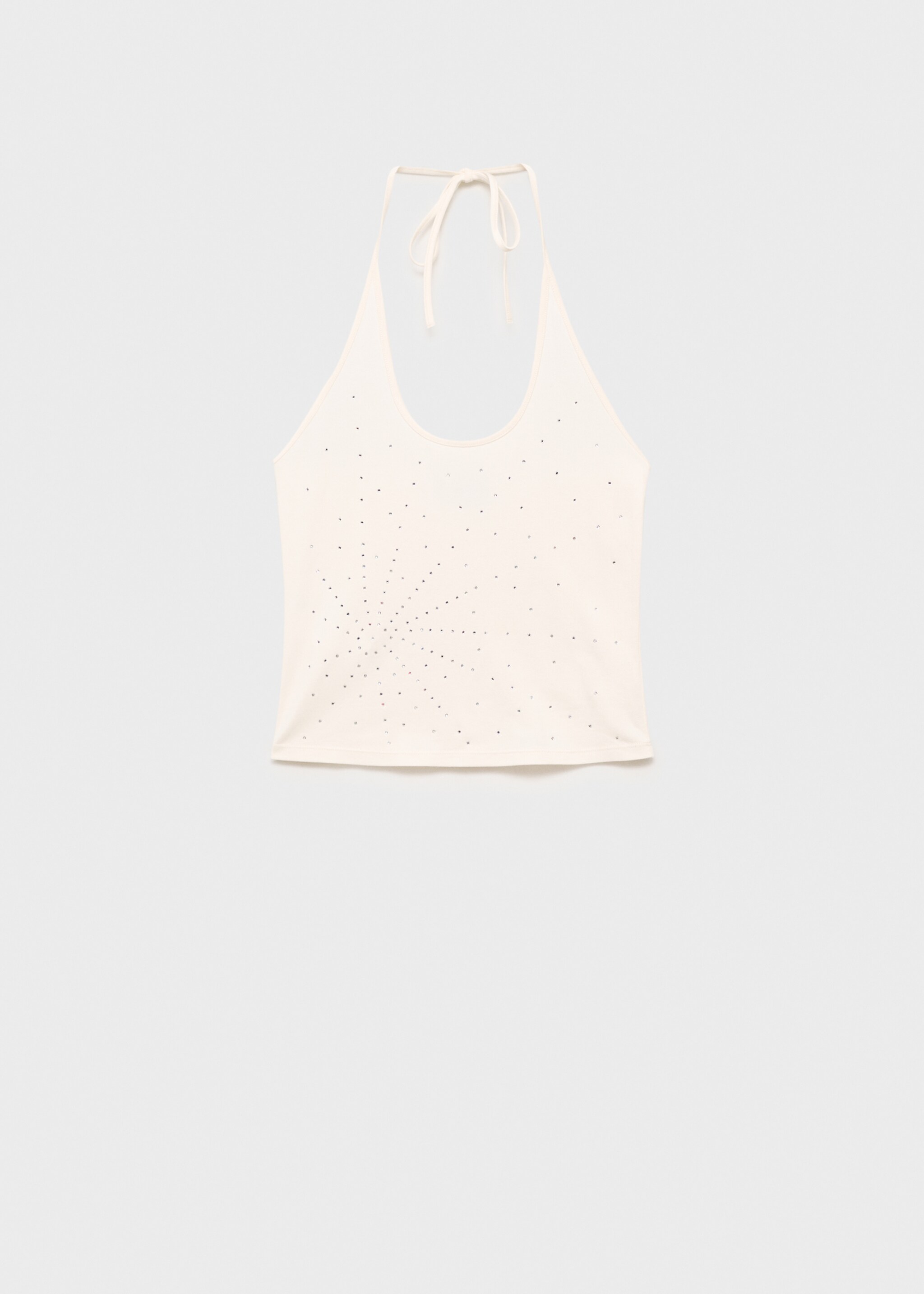 Halter neck top with metallic appliqués - Article without model