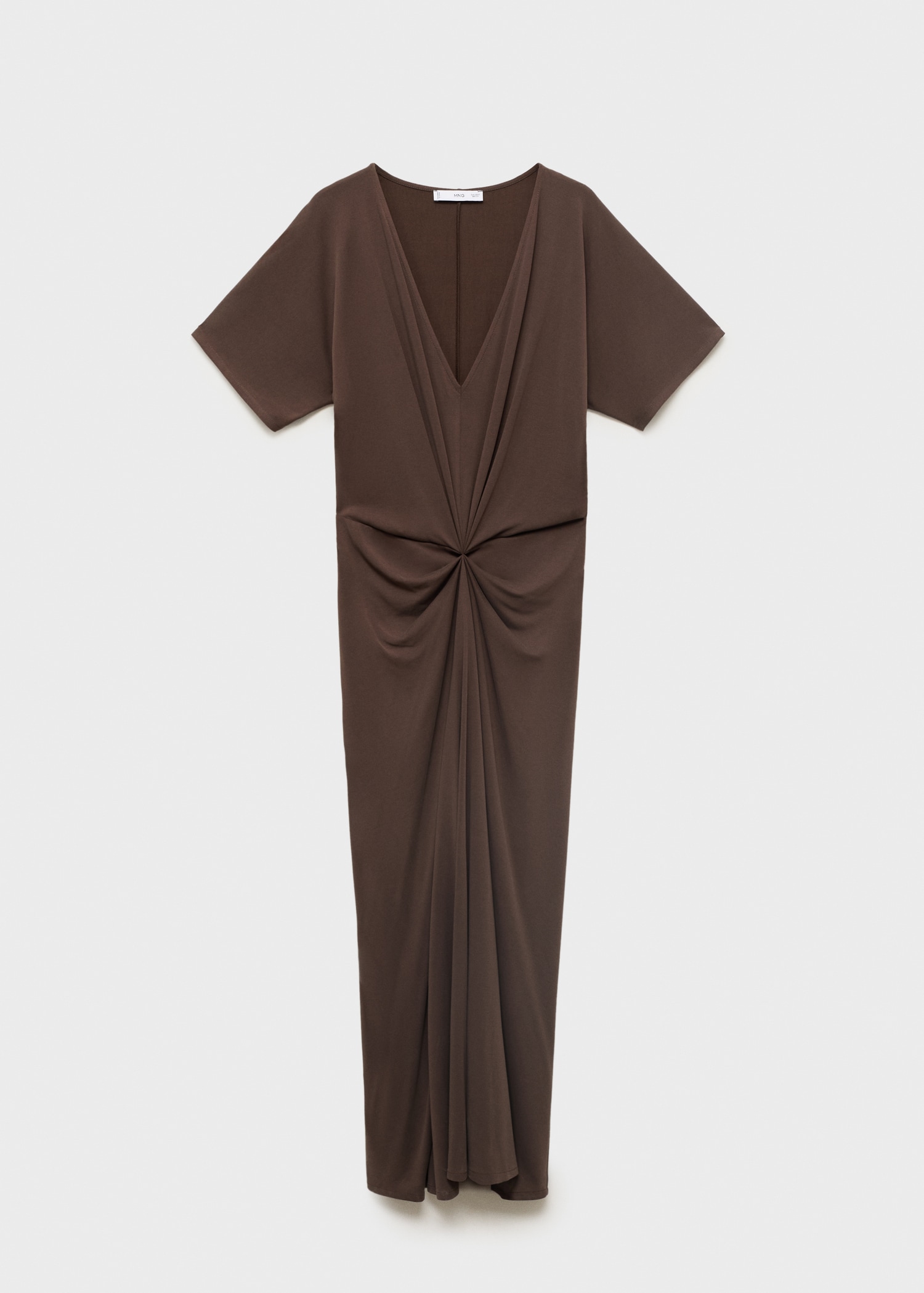 V-neck dress with gathered neckline - Article without model