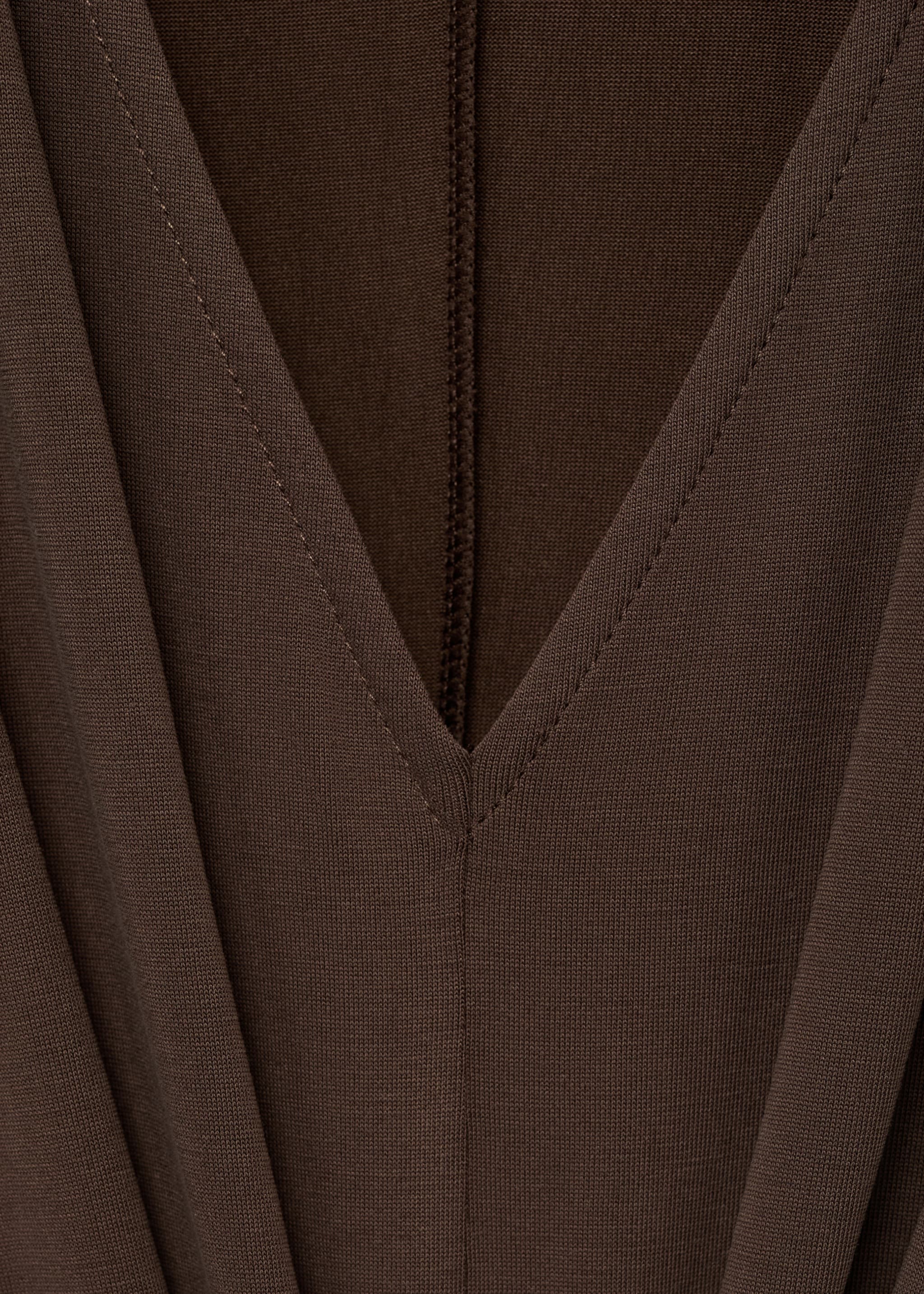 Vestido escote pico fruncido - Detalle del artículo 0