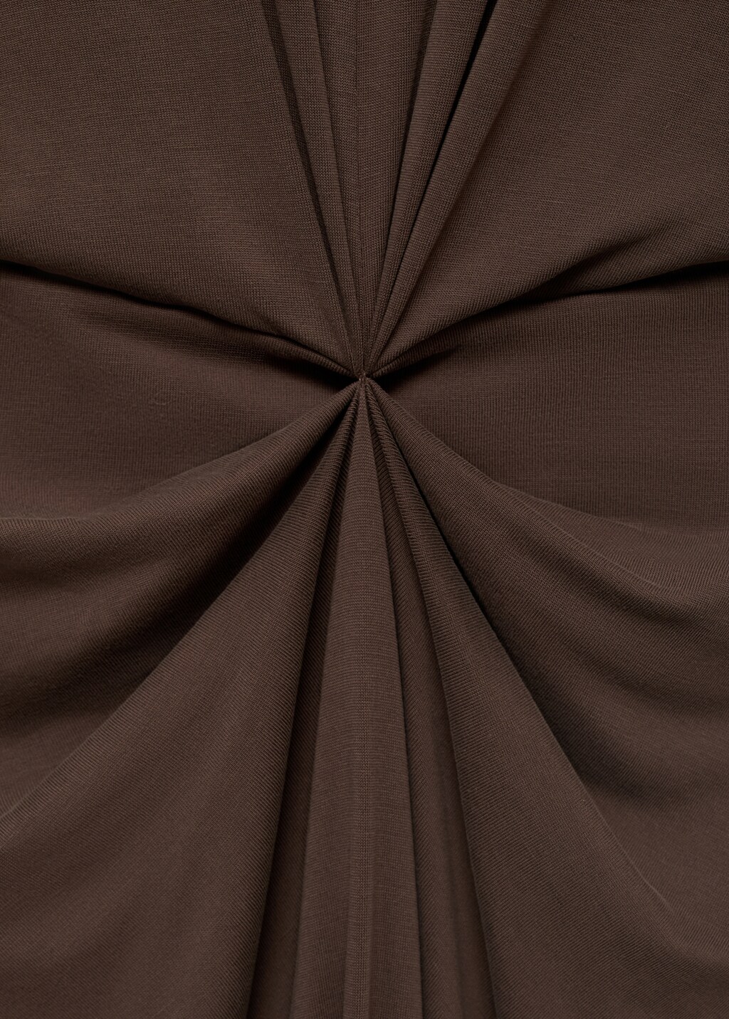 V-neck dress with gathered neckline