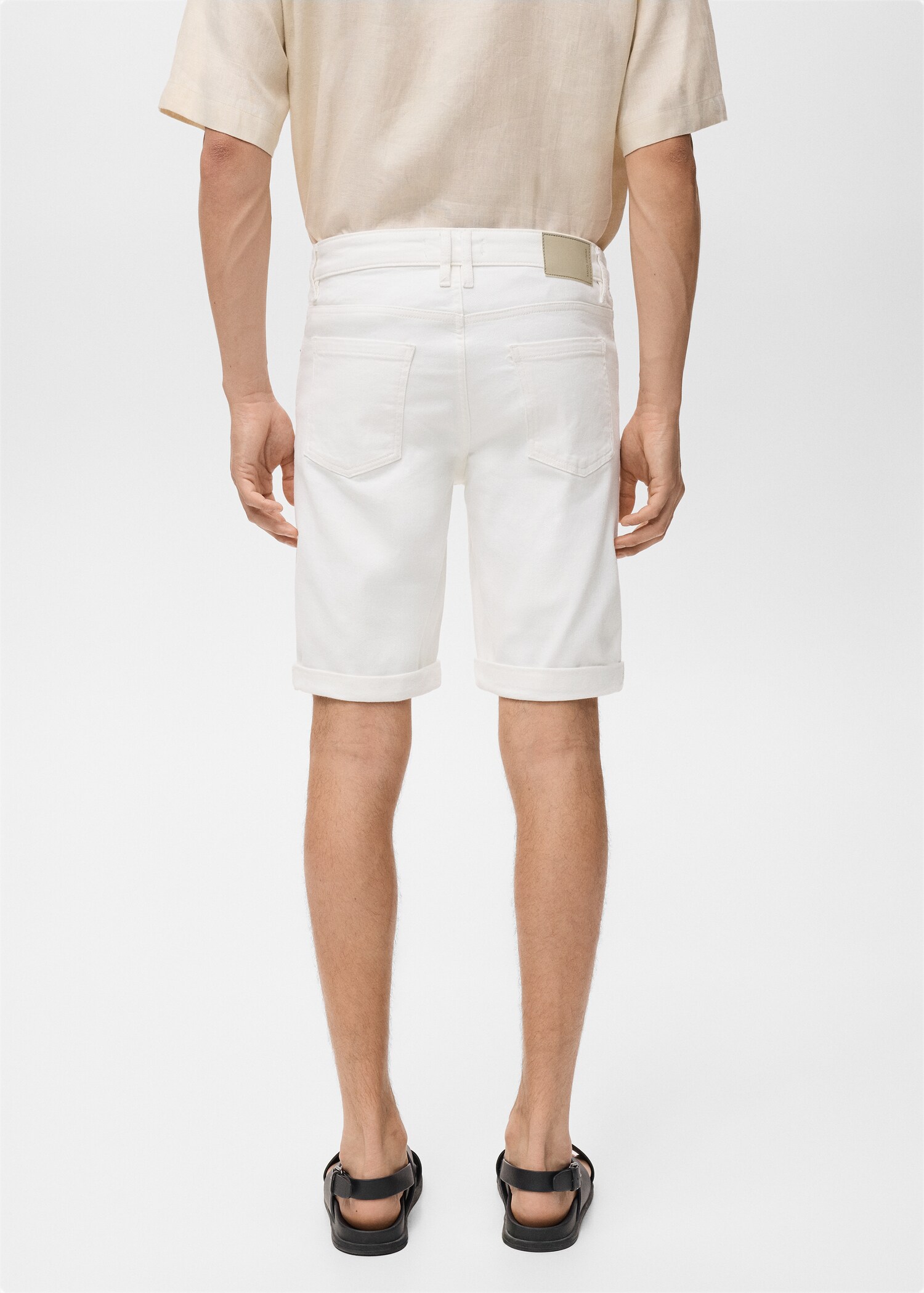 Slim Fit-Jeans-Bermudashorts - Rückseite des Artikels