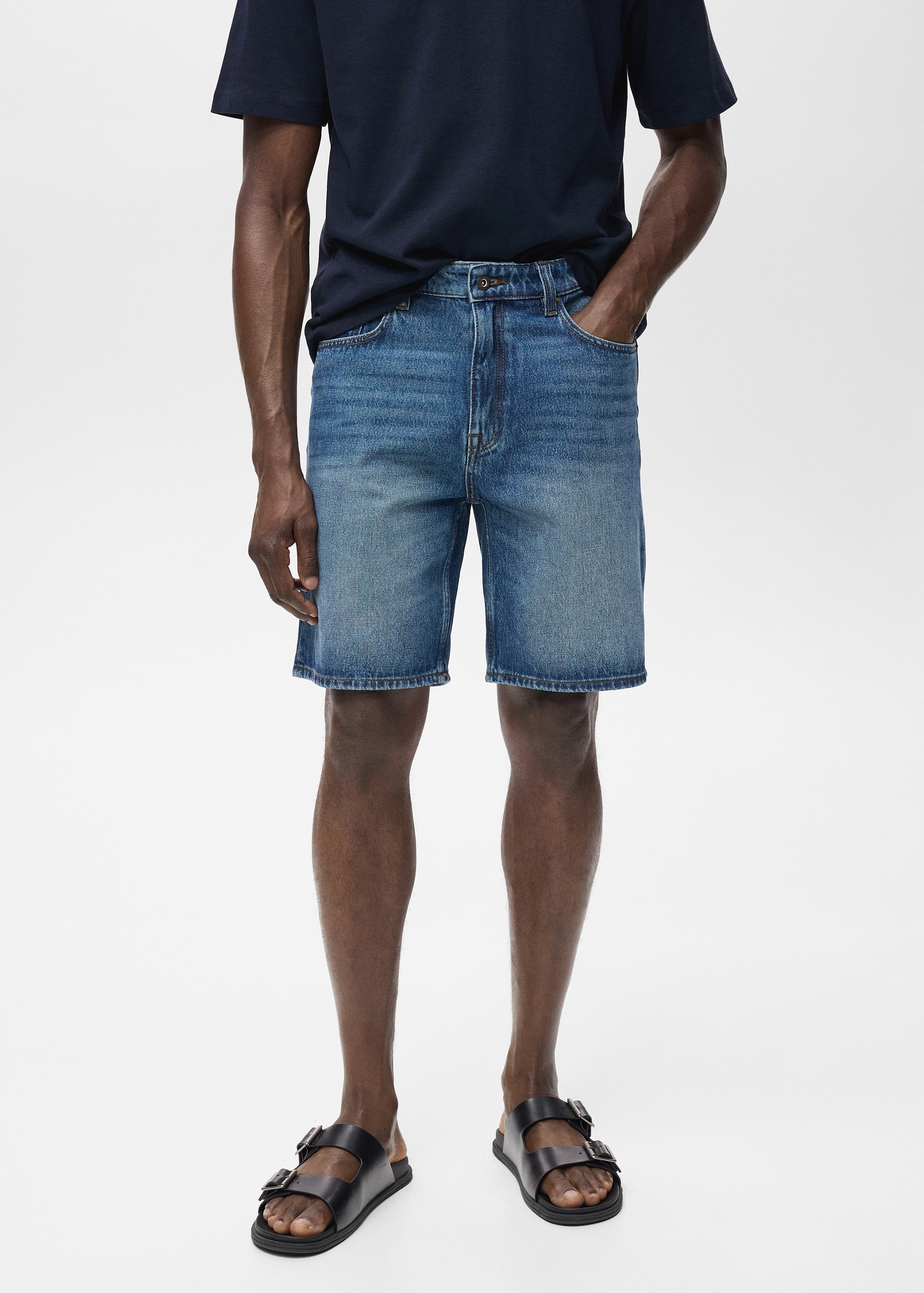 Men's Denim Shorts Hot6sl Mens Walking Shorts Casual Solid Color