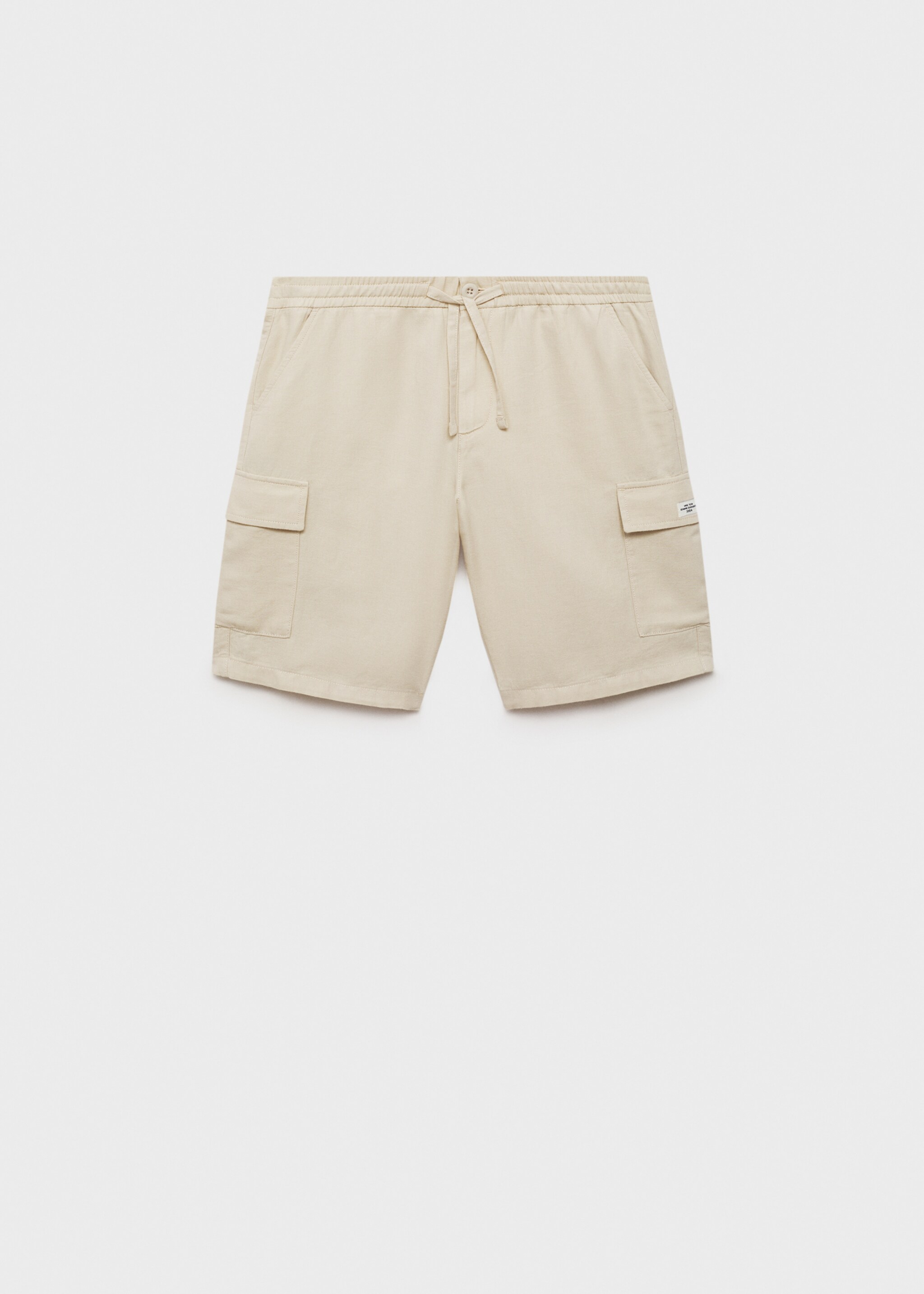Cargo linen bermuda shorts - Article without model