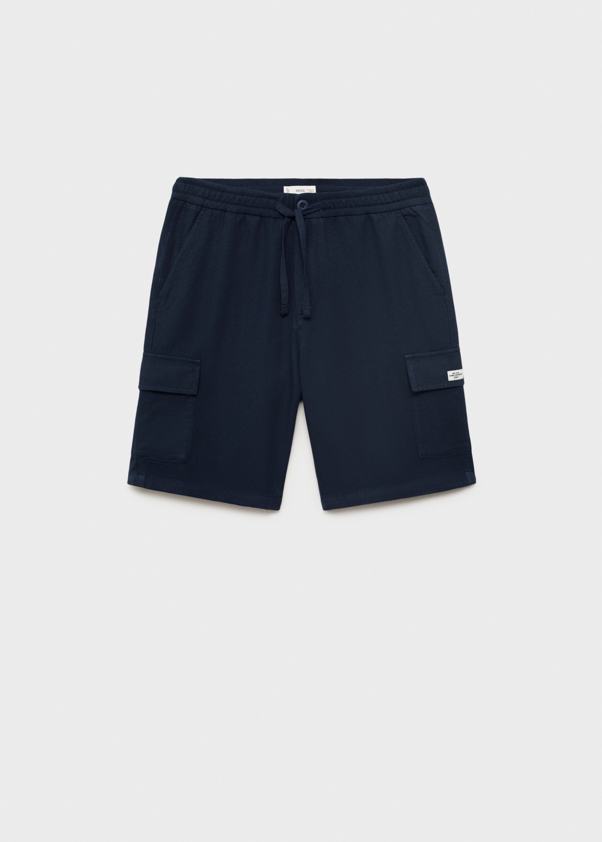 Cargo linen bermuda shorts - Article without model