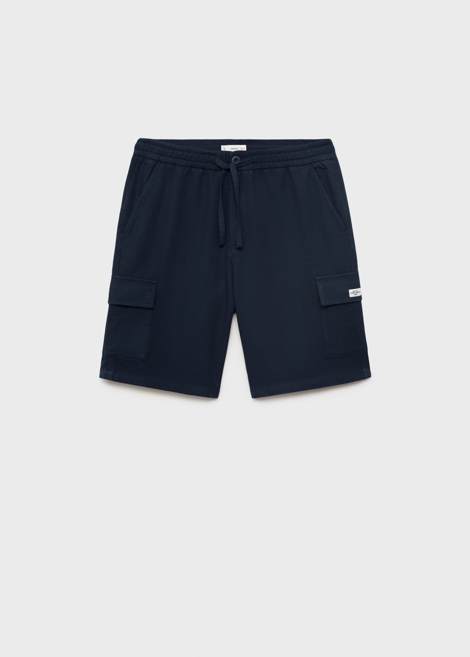 Cargo linen bermuda shorts - Article without model