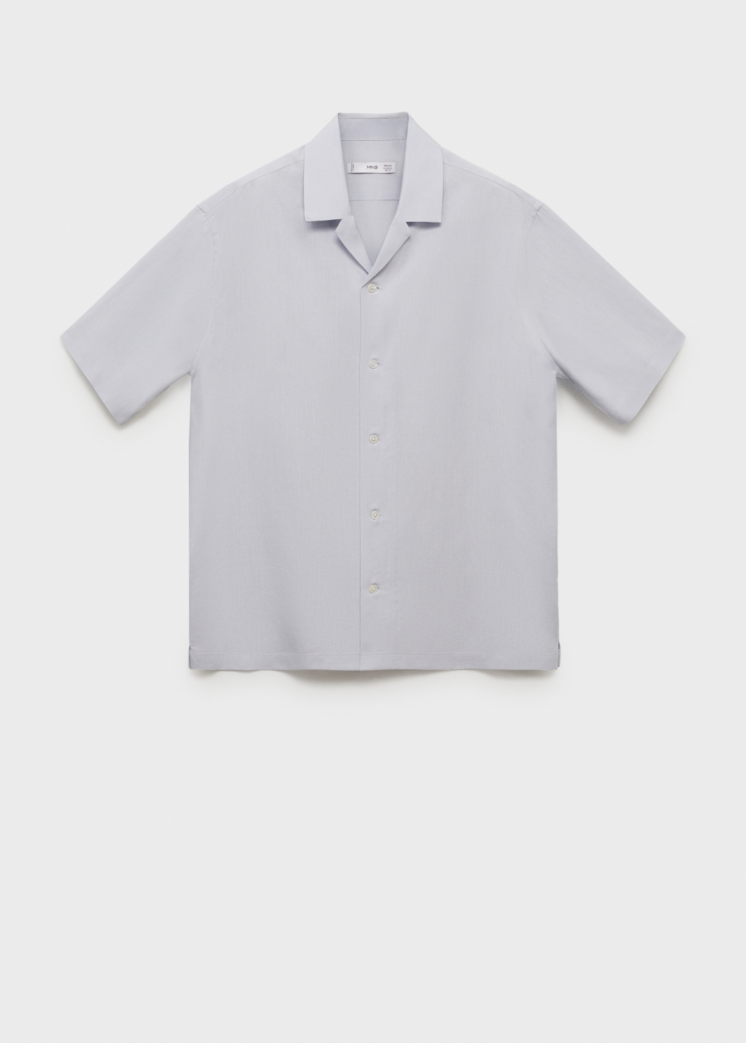 Camisa tencel lino cuello bowling - Artículo sin modelo