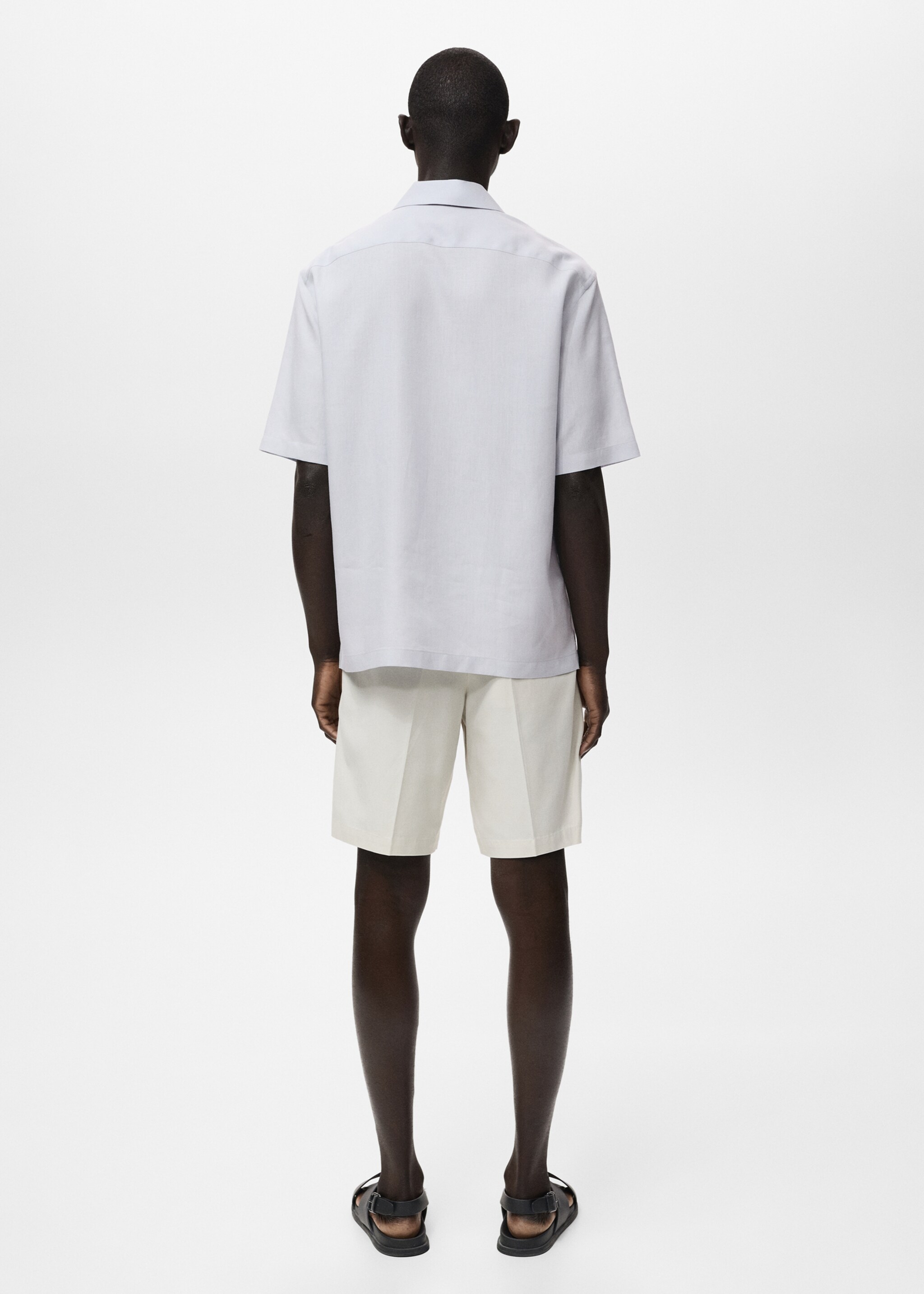 Chemise Tencel lin col bowling - Verso de l’article