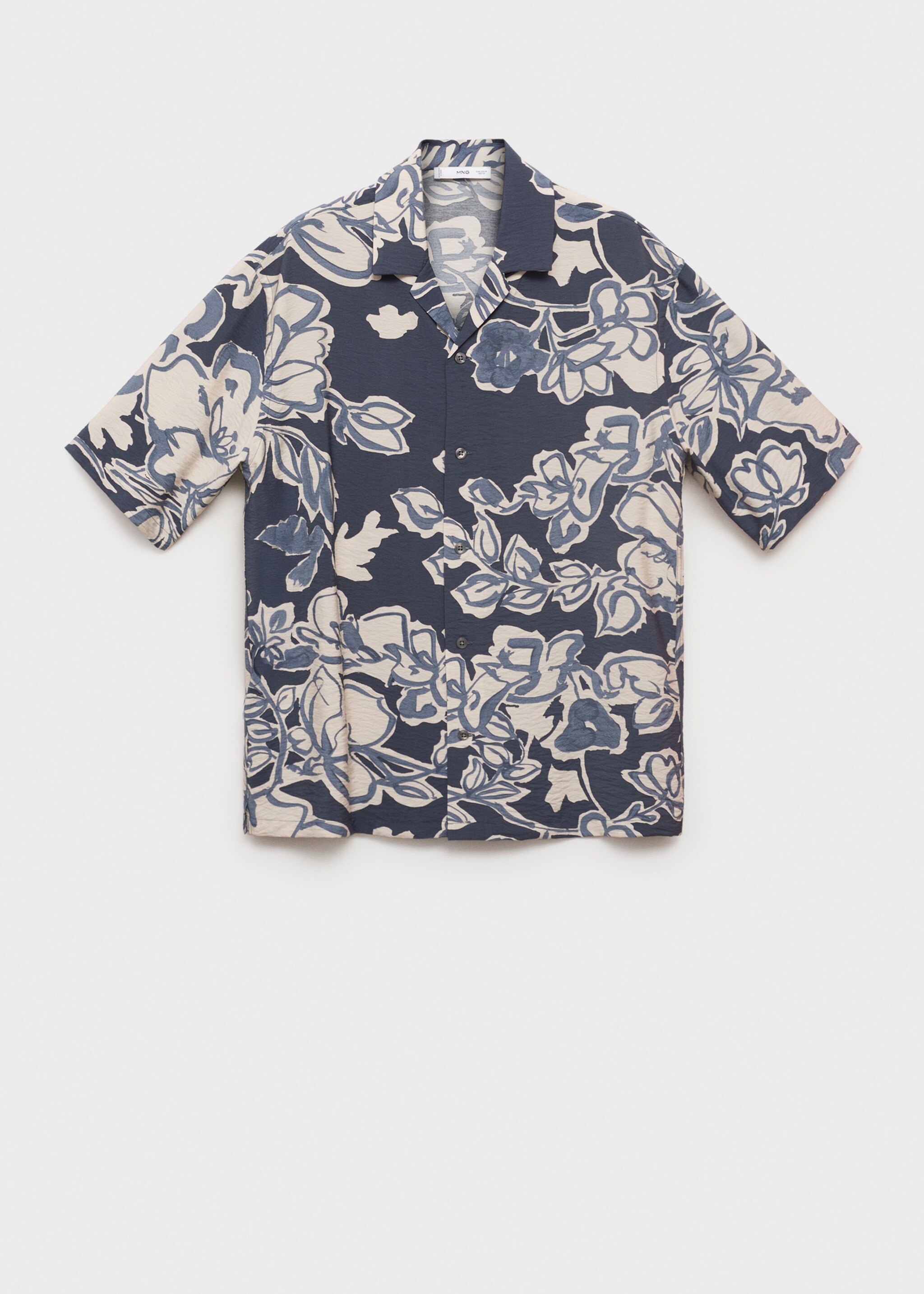 Wrinkled-effect floral shirt - Article without model