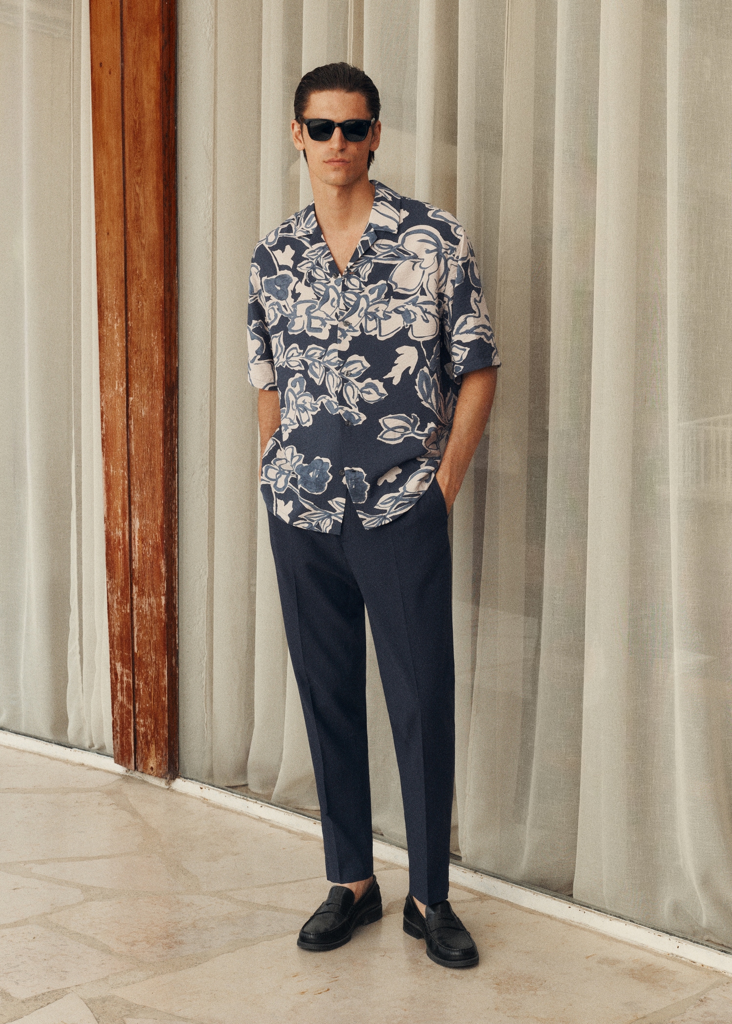 Camisa floral efecto arrugado - Detalle del artículo 3