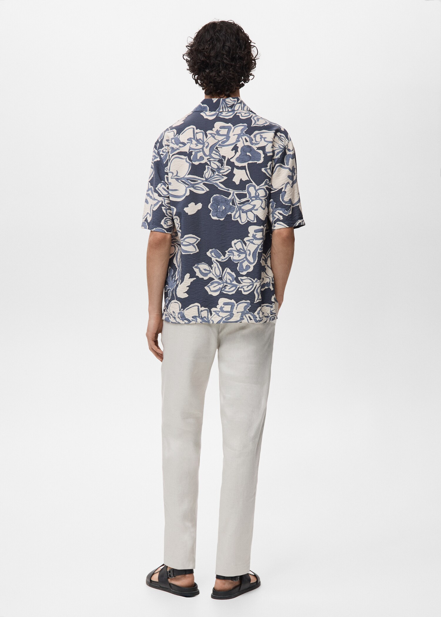 Camisa floral efecto arrugado - Reverso del artículo