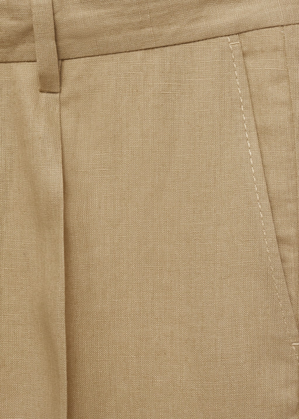 Slim-fit 100% linen pants