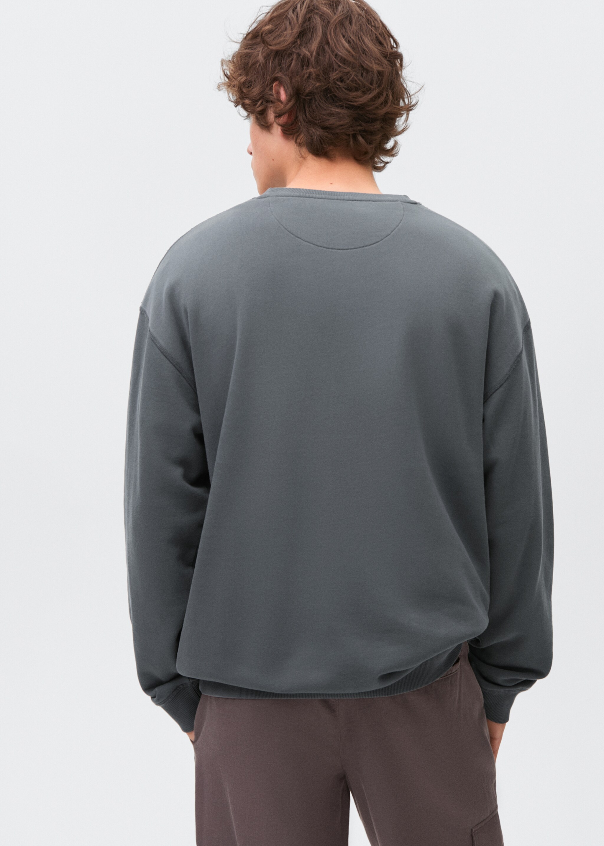 Basic-Baumwollsweatshirt - Rückseite des Artikels