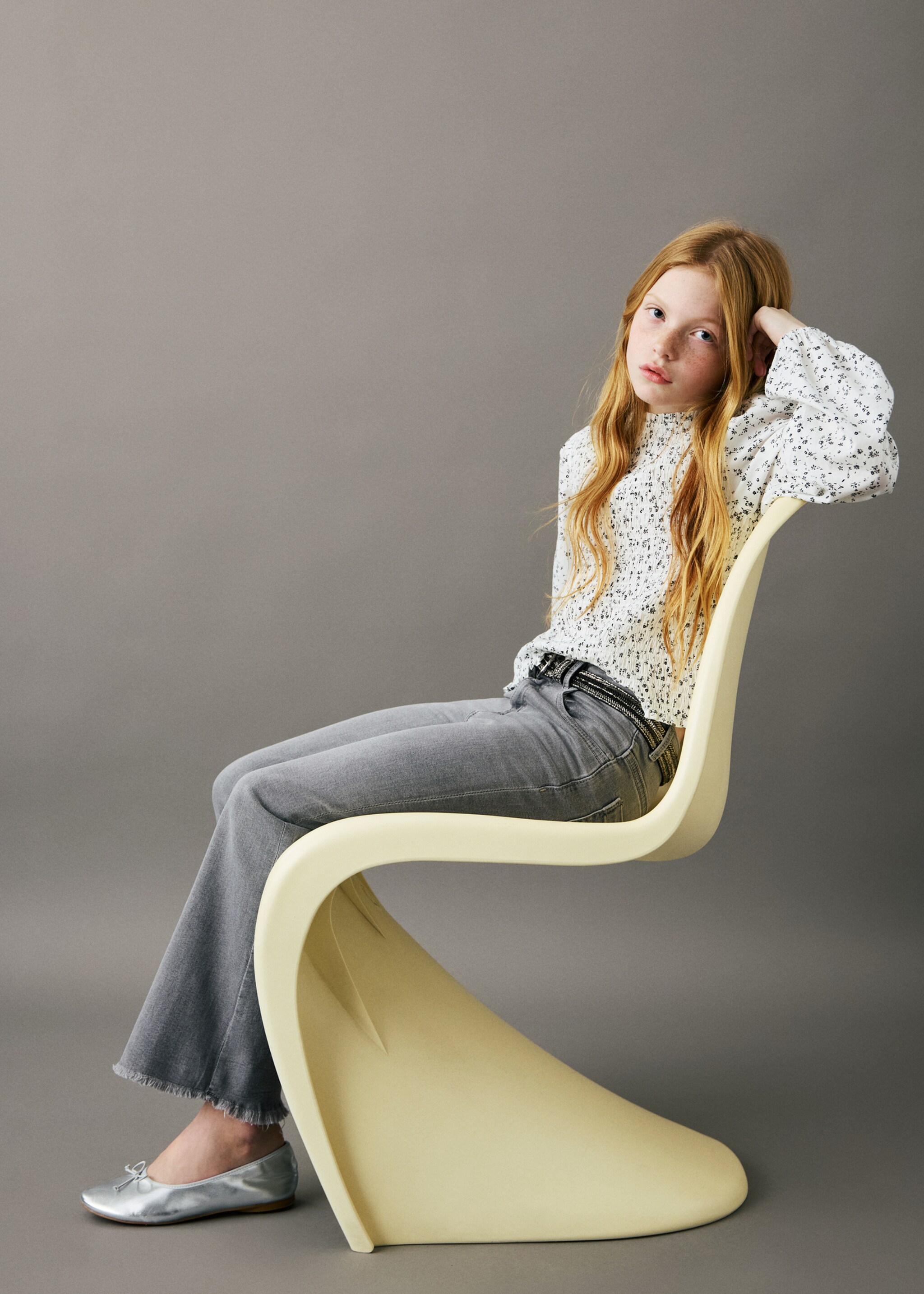 Texans flare vora desfilada - Pla mig, Gris denim. Ref: 17021243-00.