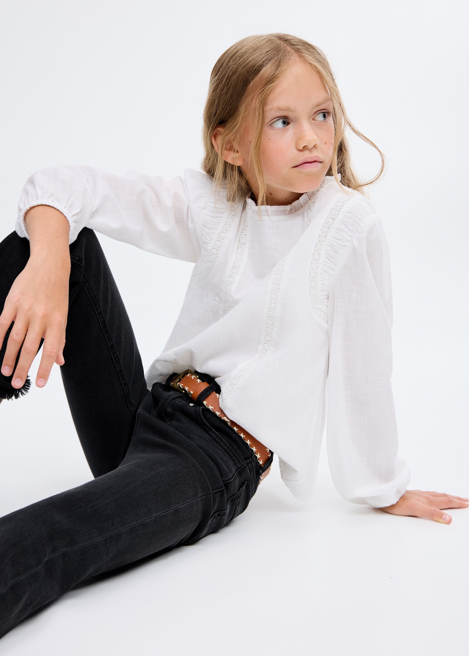 Frayed low-rise skinny jeans - Medium plane