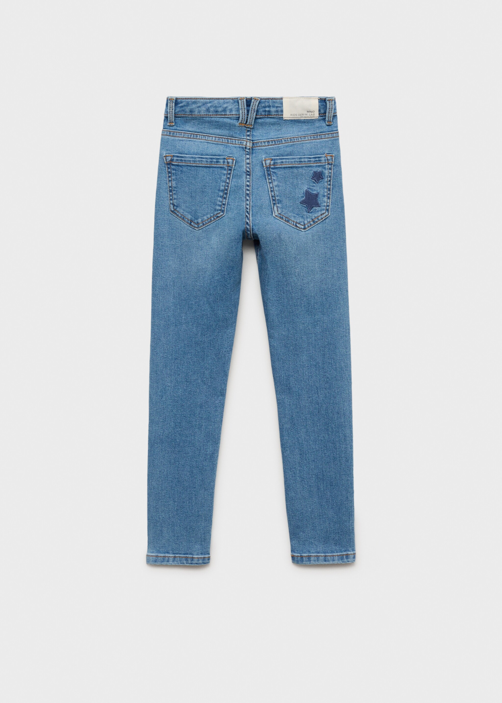 Star-embroidered skinny jeans - Reverse of the article