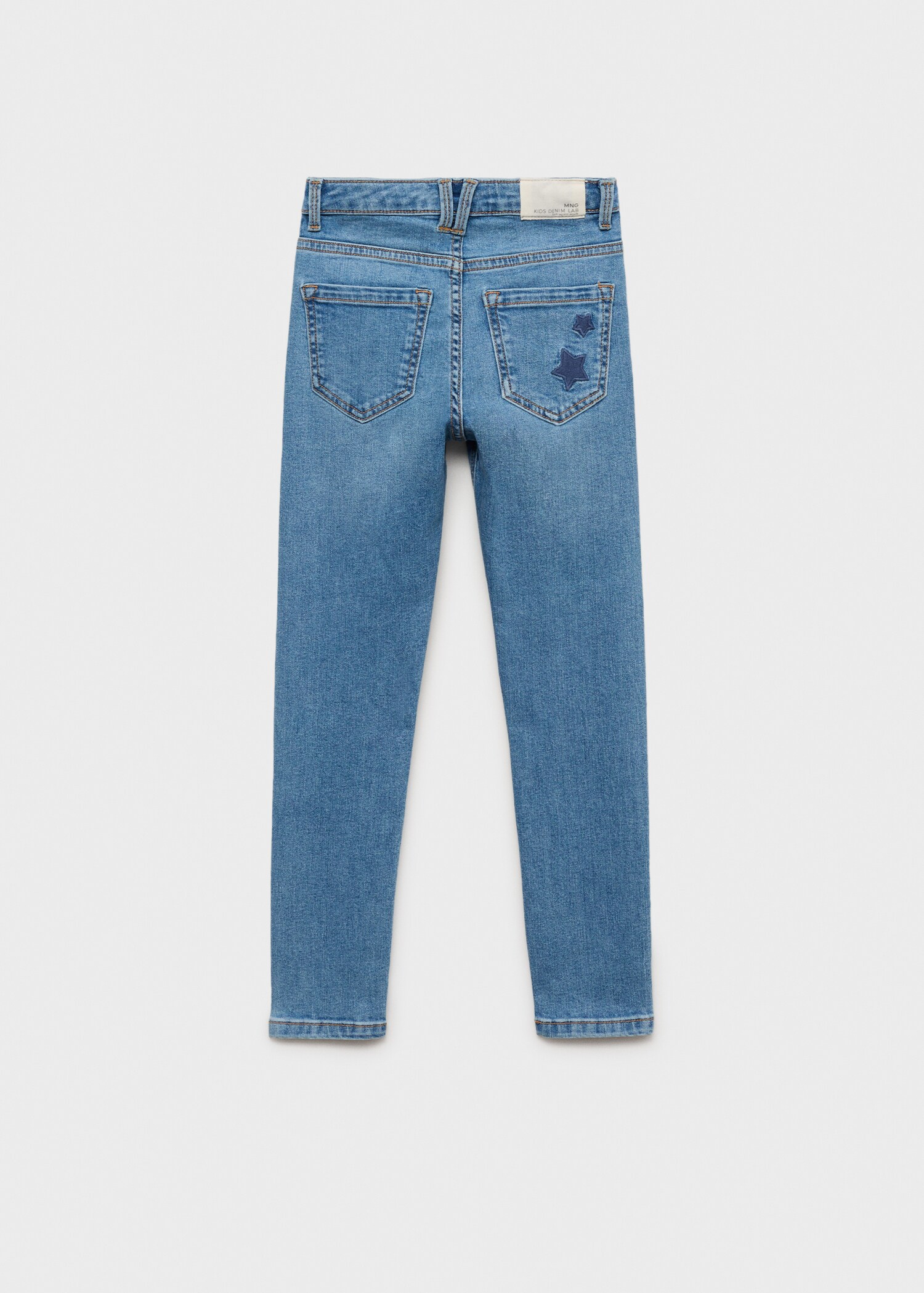 Star-embroidered skinny jeans - Reverse of the article