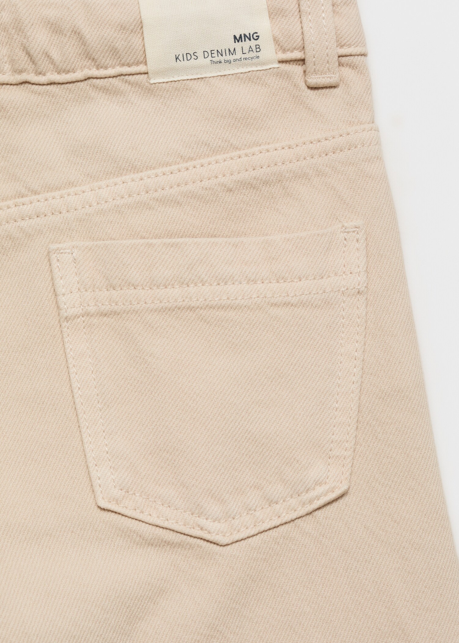Wideleg-Jeans mit ausgefranstem Saum - Detail des Artikels 0