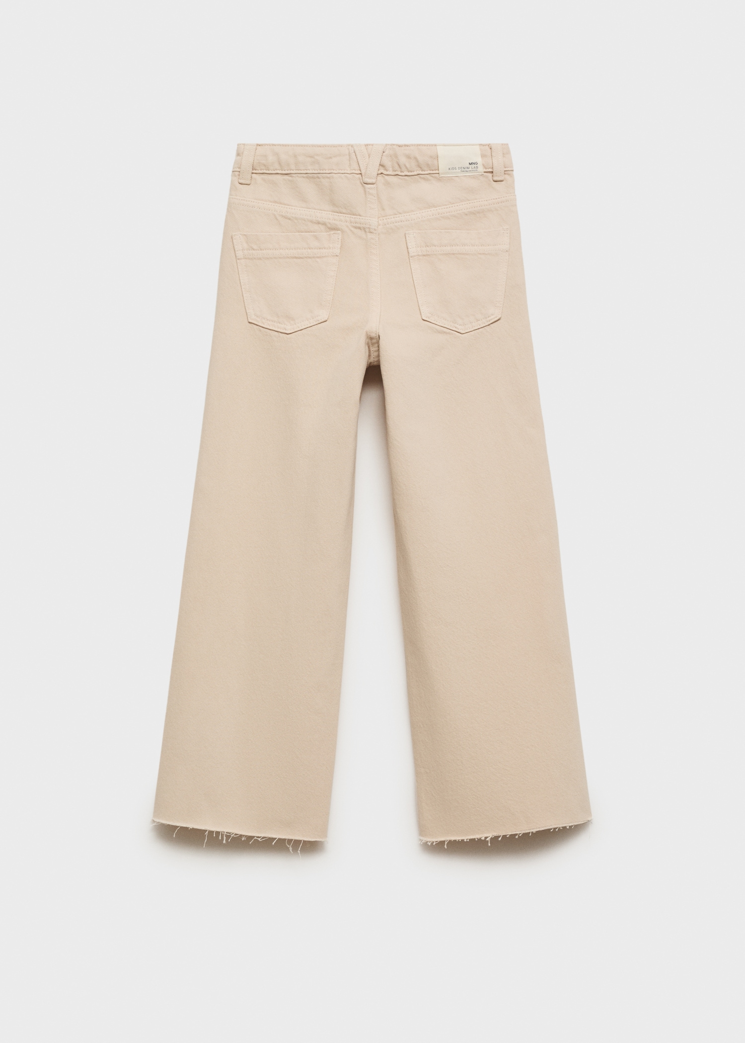Wideleg-Jeans mit ausgefranstem Saum - Rückseite des Artikels