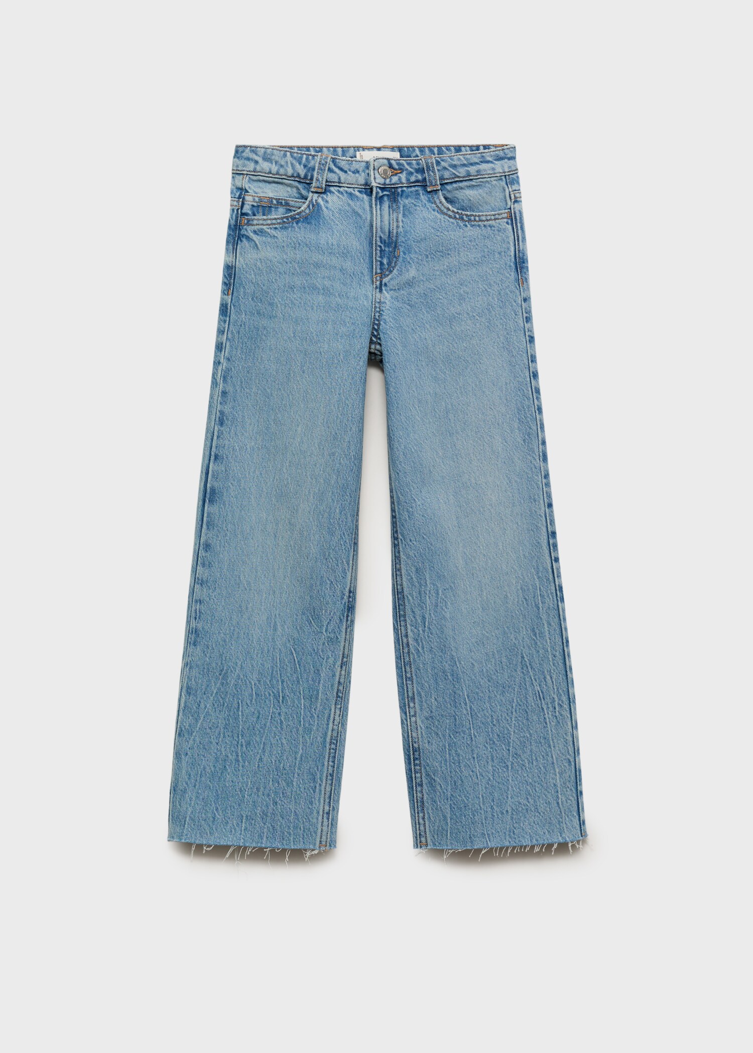Wideleg-Jeans mit ausgefranstem Saum - Artikel ohne Model