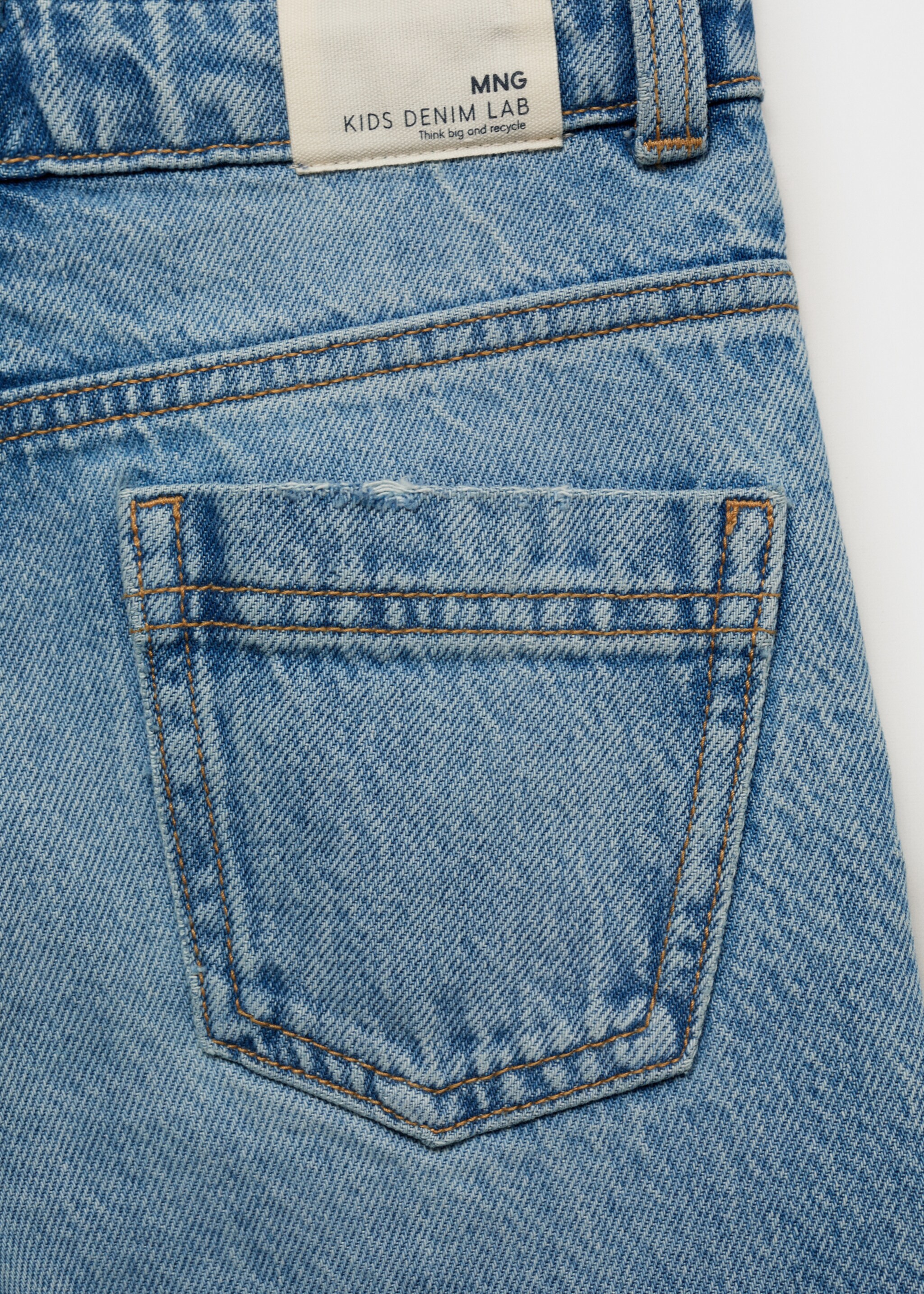 Wideleg low frayed hem jeans - Details of the article 0