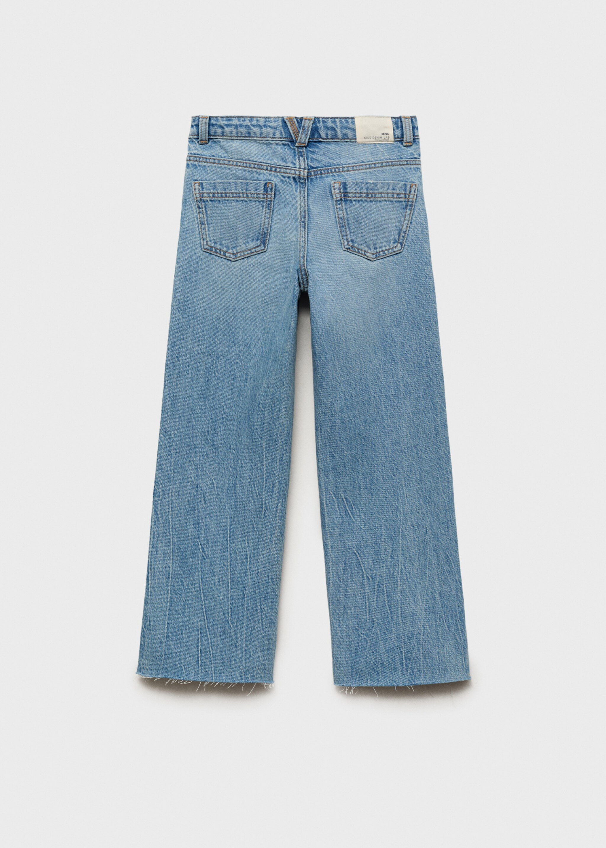 Jeans wideleg bajo deshilachado - Reverso del artículo