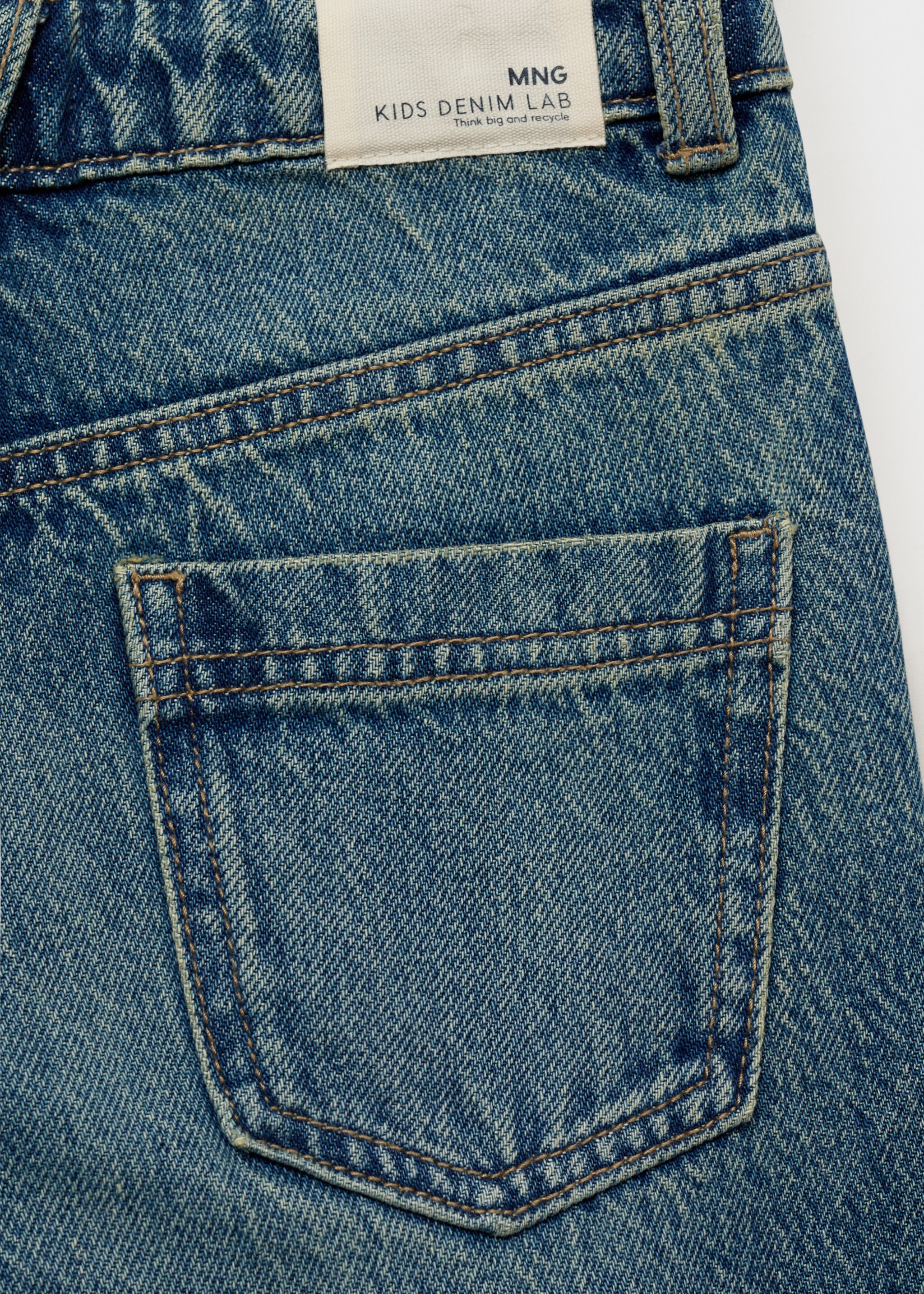 Jeans wideleg bajo vuelto - Detalle del artículo 0