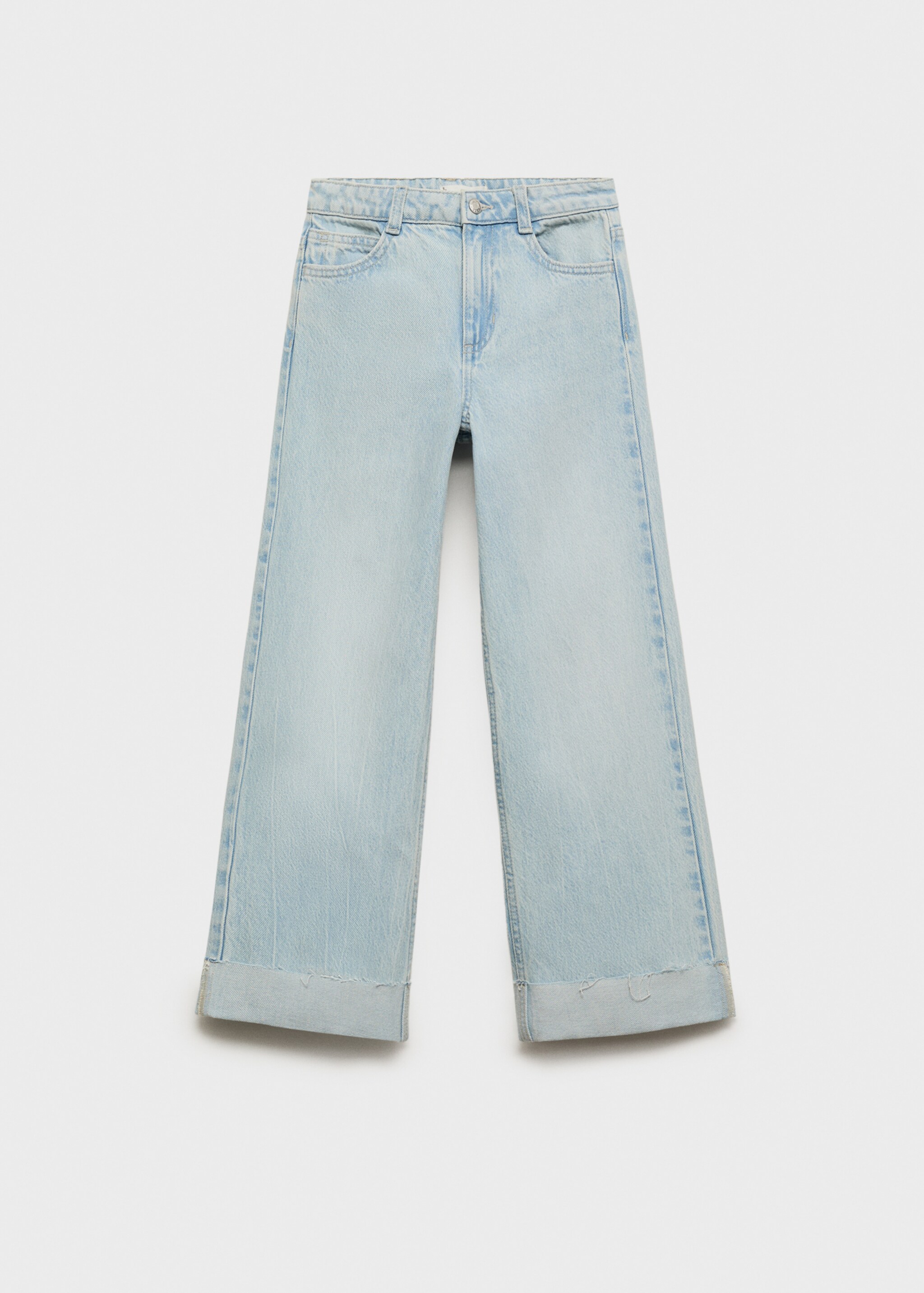 Wideleg jeans with turned-up hem - Article without model