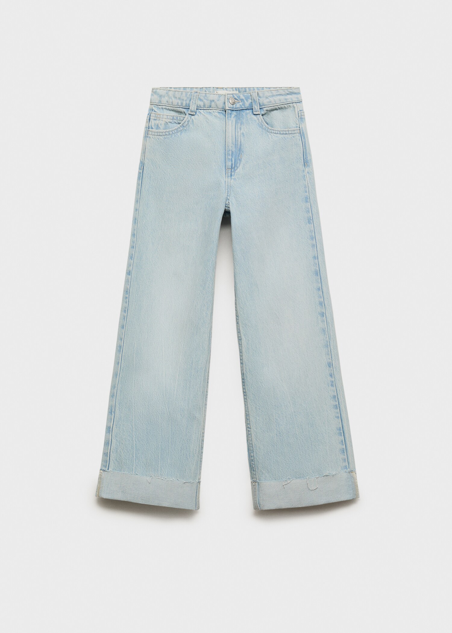 Wideleg jeans with turned-up hem - Article without model
