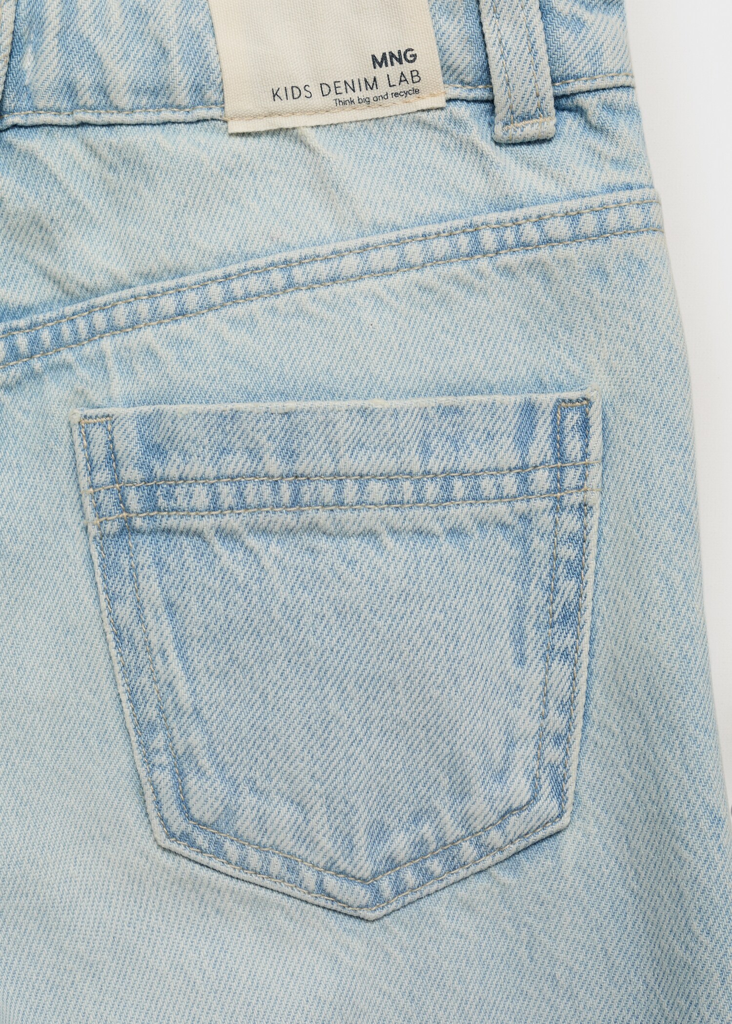 Wideleg jeans with turned-up hem - Details of the article 0