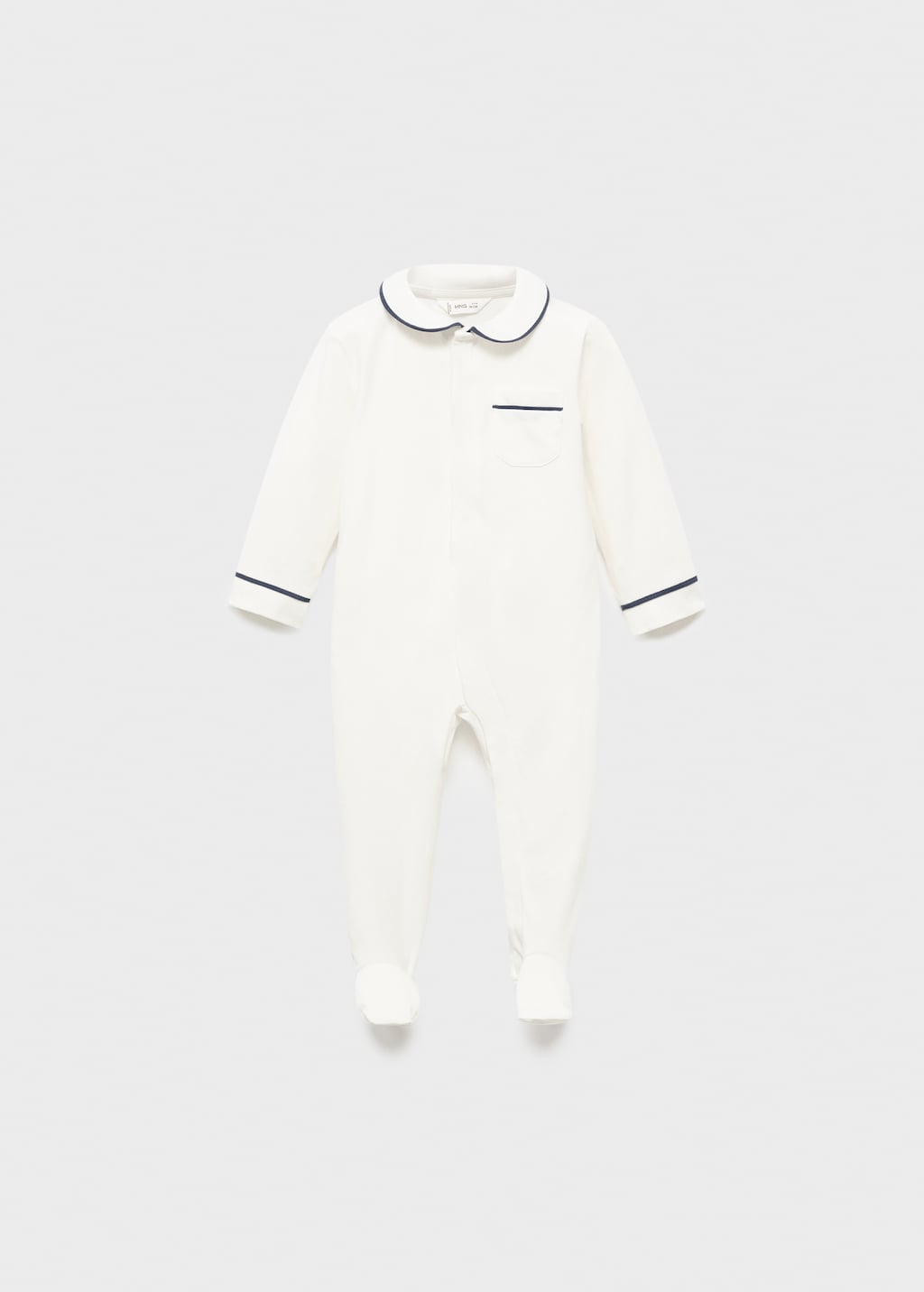 Baby-neck pajamas with pocket