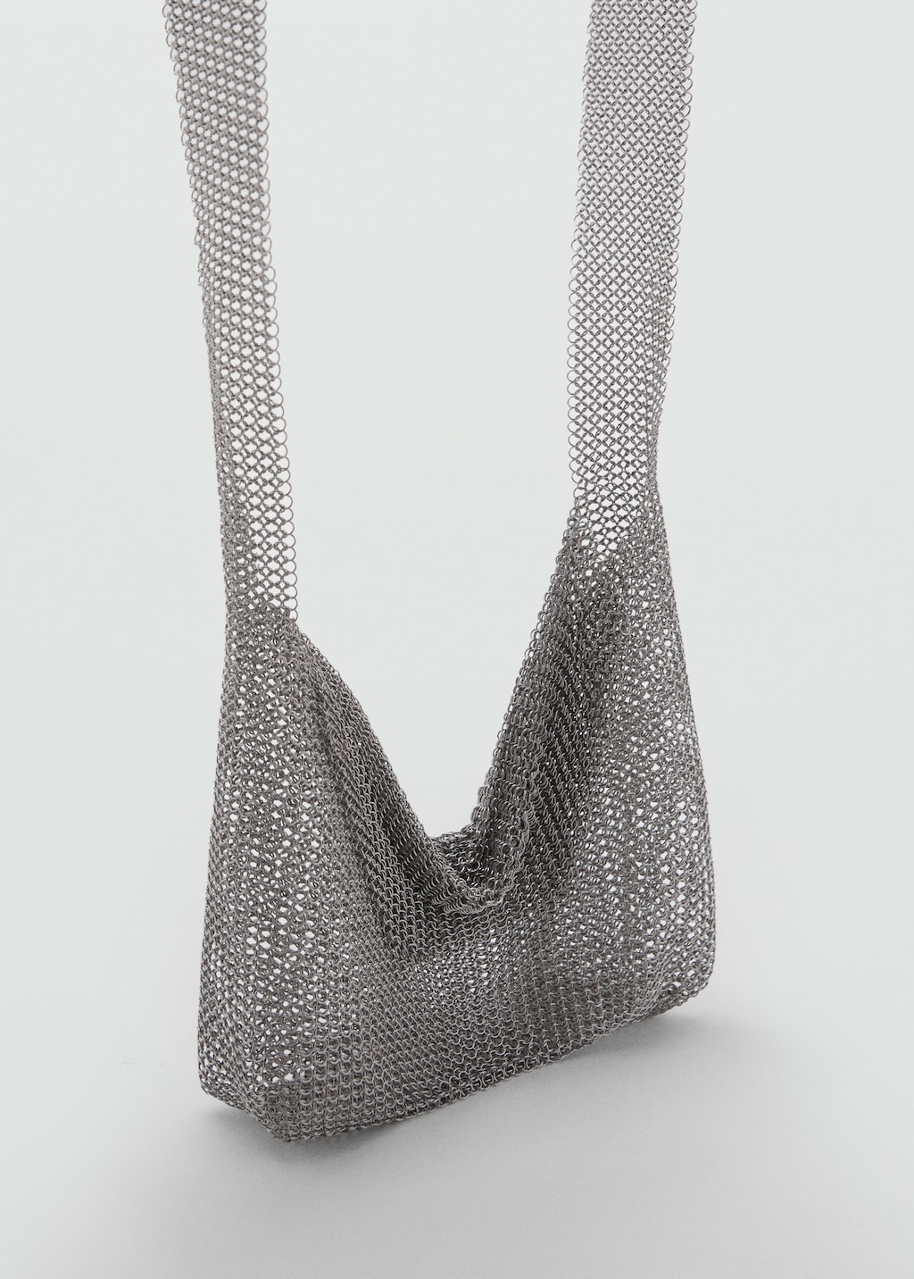 Metal mesh shoulder bag