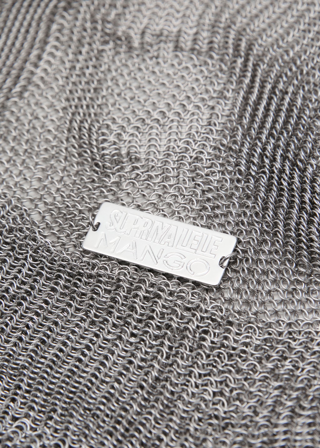 Metal mesh shoulder bag