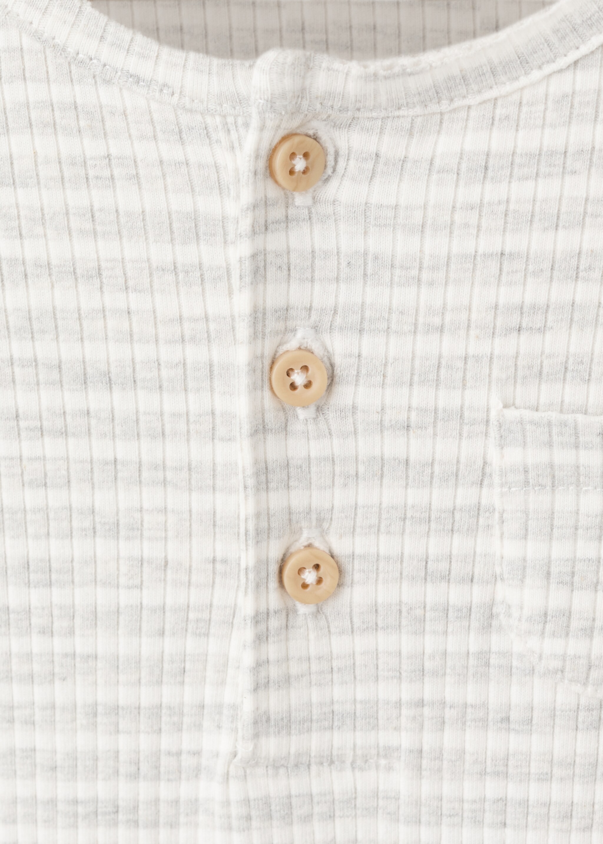 Onesie pyjama grey - Details of the article 8, Light Heather Grey. Ref: 17021259-00.