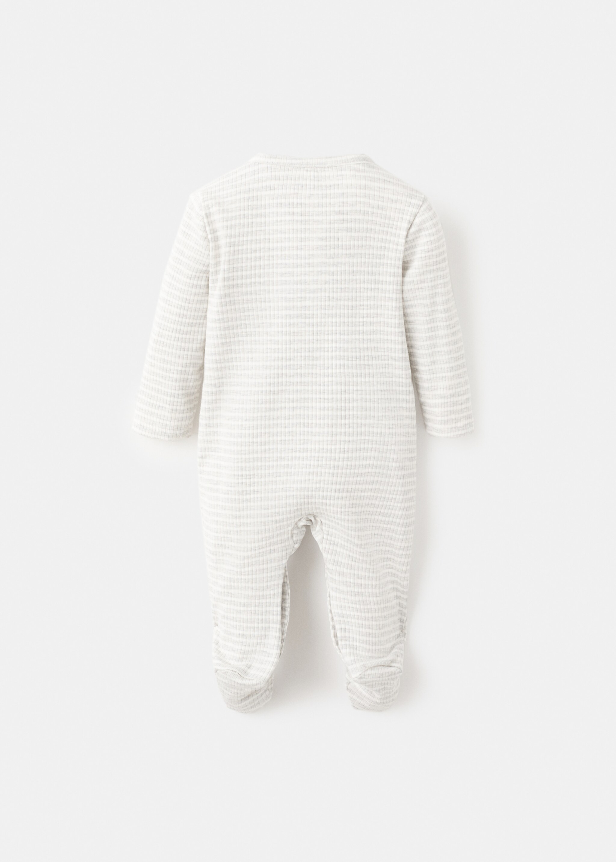 Onesie pyjama grey - Reverse of the article, Light Heather Grey. Ref: 17021259-00.