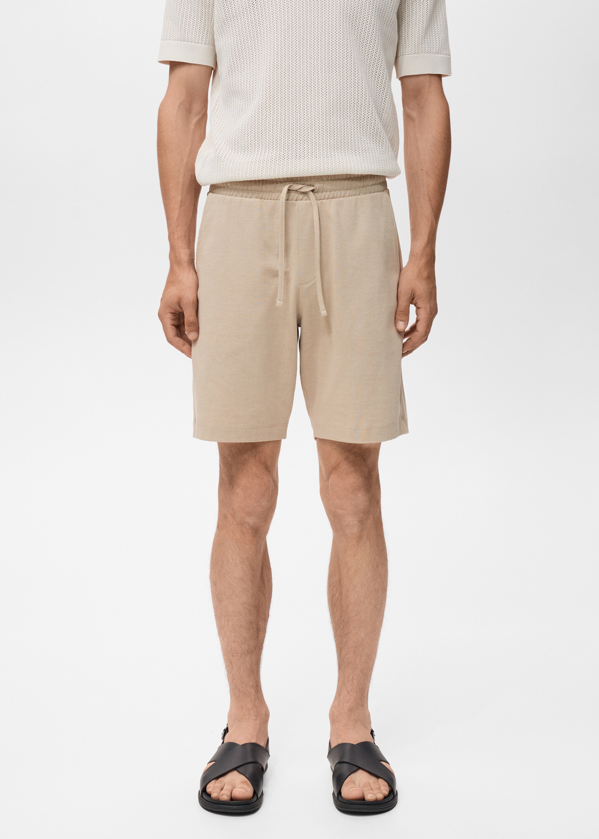 Bermudas 100% algodón cordón - Plano medio